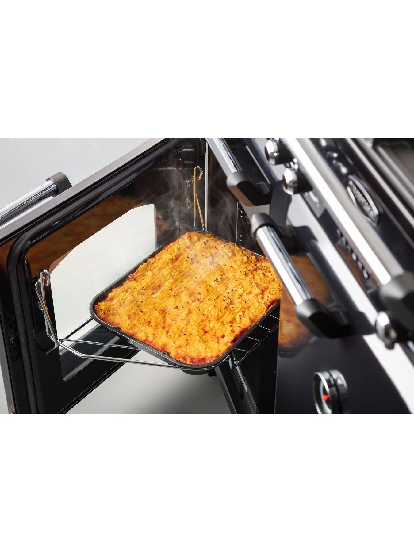  image of rangemaster-classic-deluxe-cdl110eiblc-110cm-widenbspelectric-range-cooker-with-induction-hob-black-chrome-aa-rated