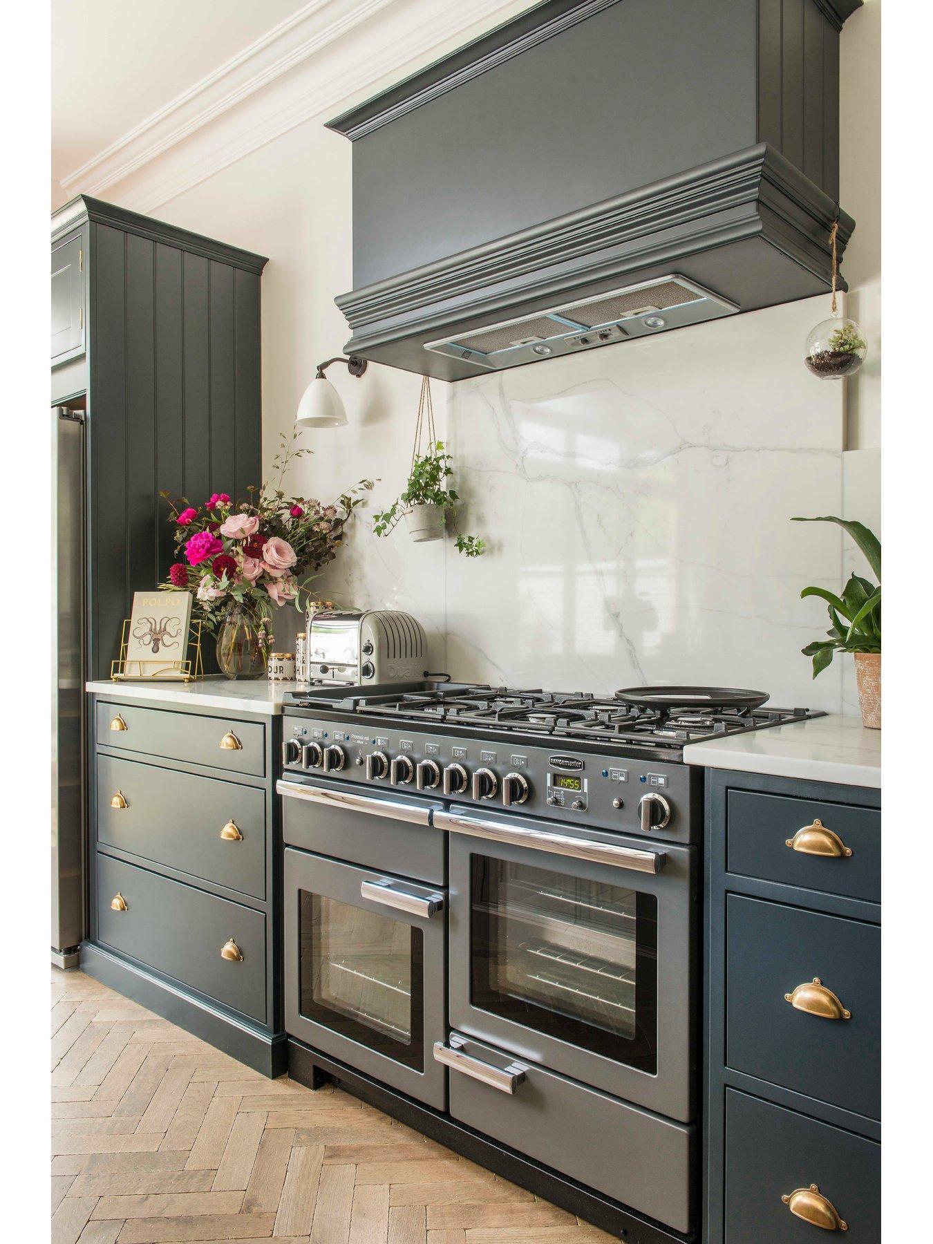 Rangemaster Professional Deluxe PDL110DFFSL/C 110cm Dual Fuel Range Cooker Slate A/A Rated