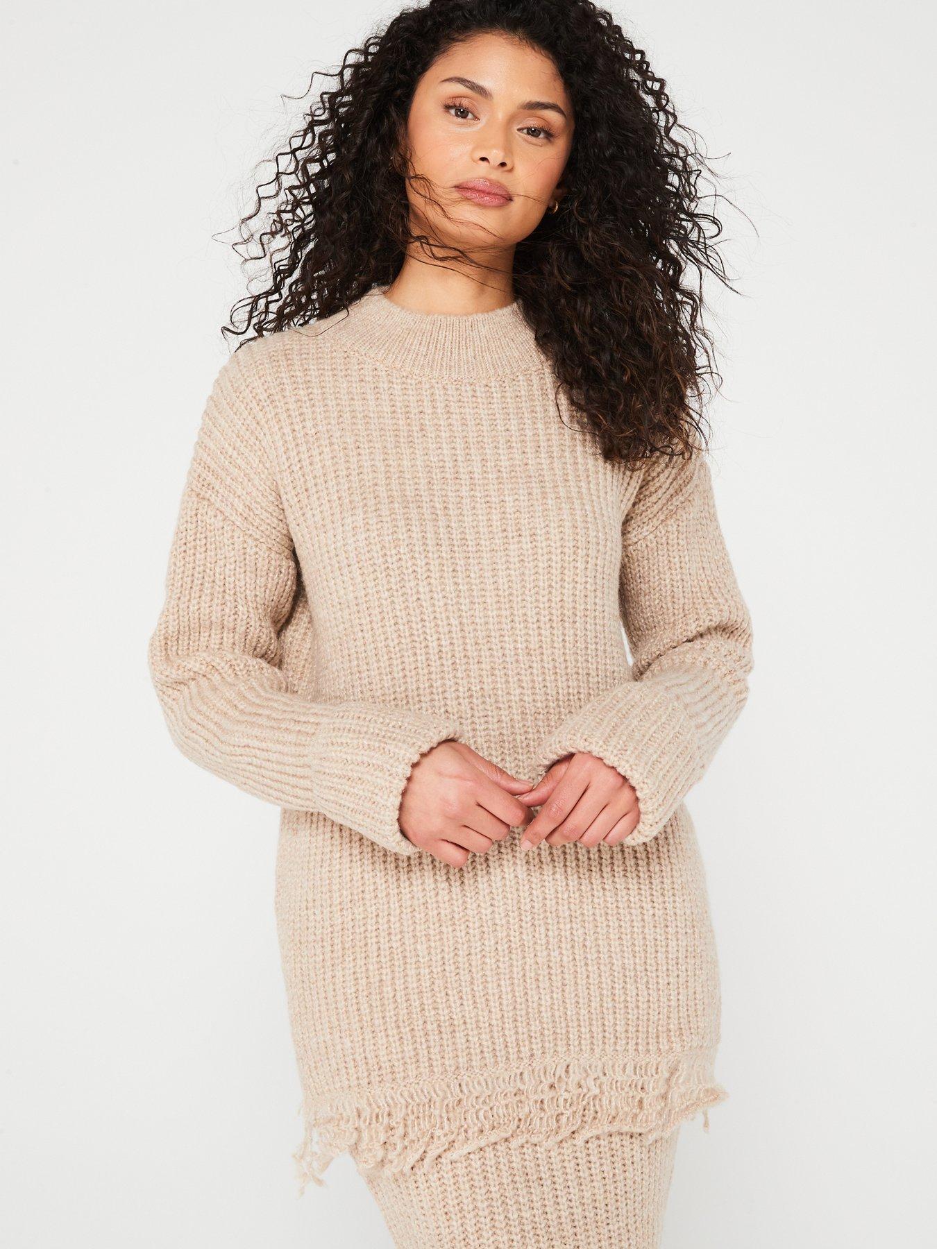 V by Very High Neck Coord Blanket Jumper
