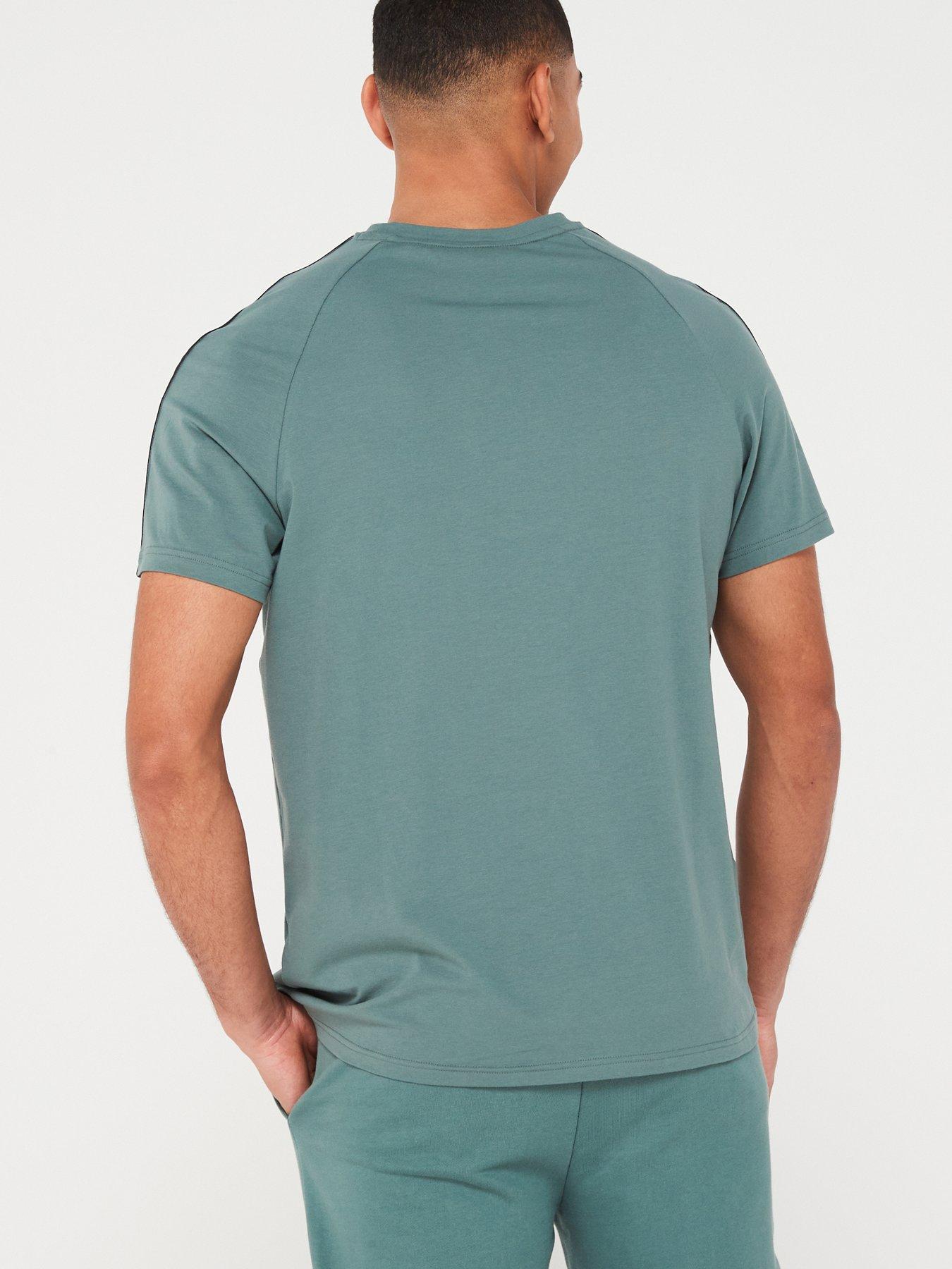  image of hugo-sporty-logo-t-shirt-dark-green