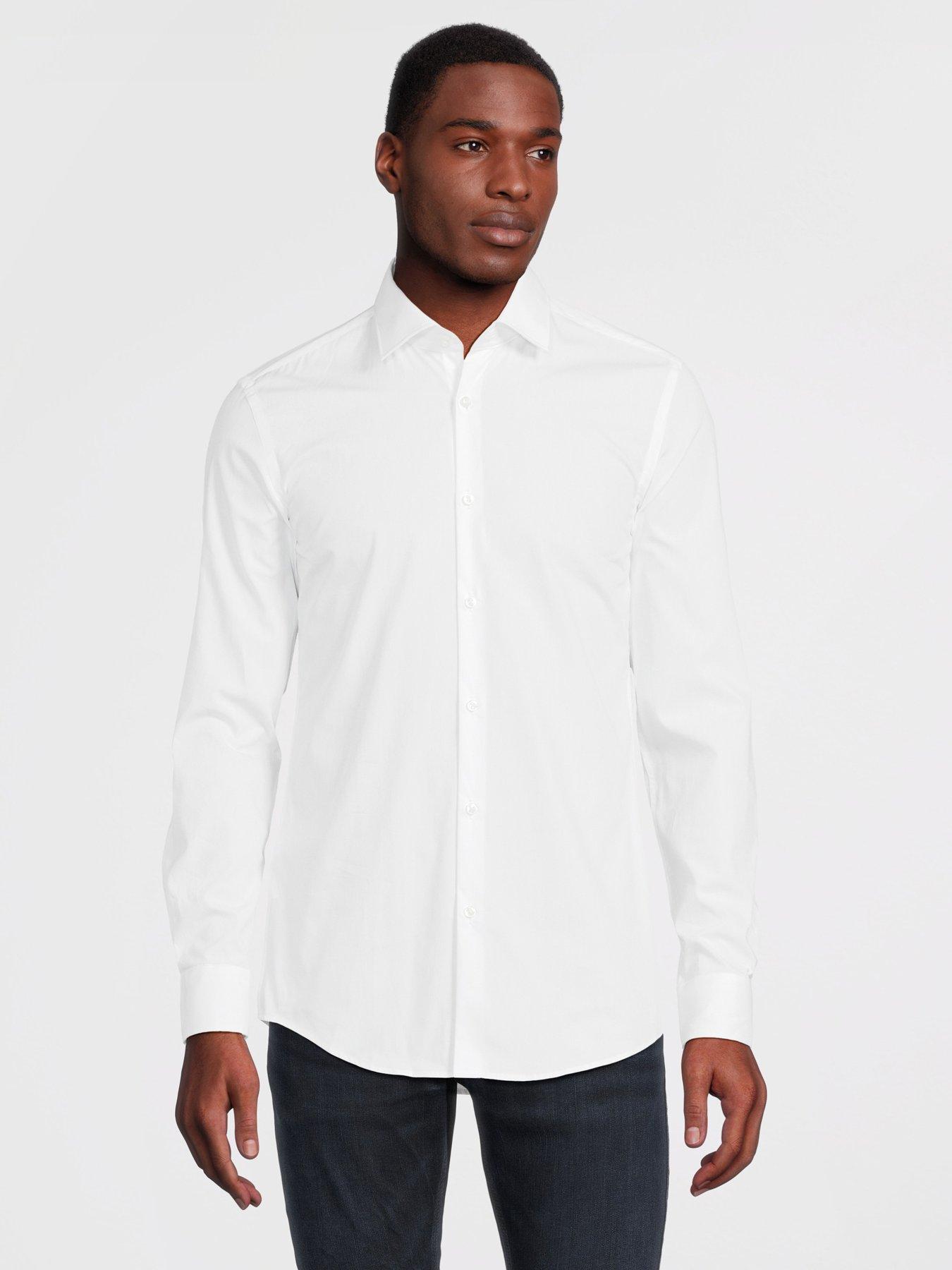 HUGO Kenno Long Sleeve Shirt - White