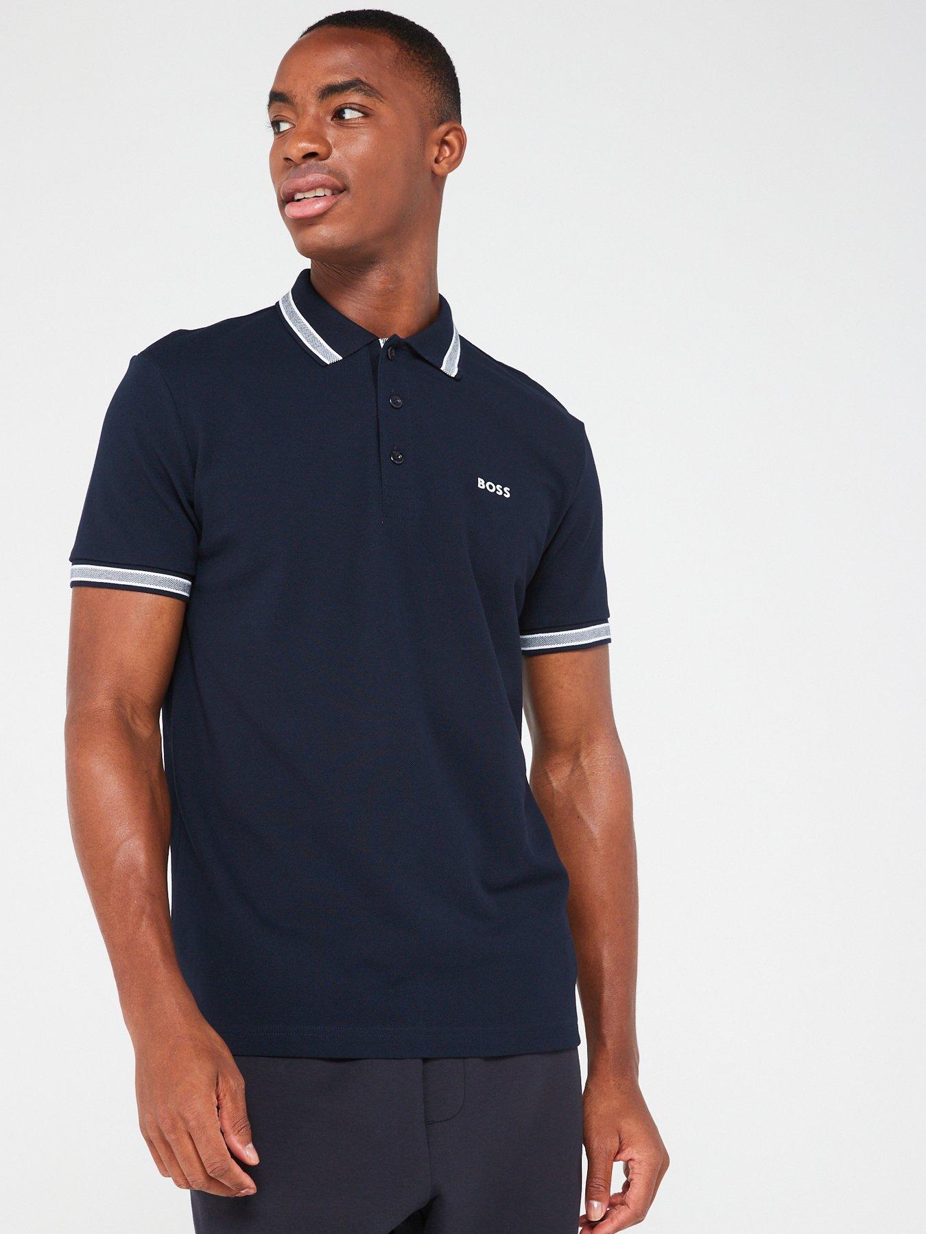Boss Paddy Pro Navy Hugo Boss Polo Shirt BOSS Paddy Logo Regular