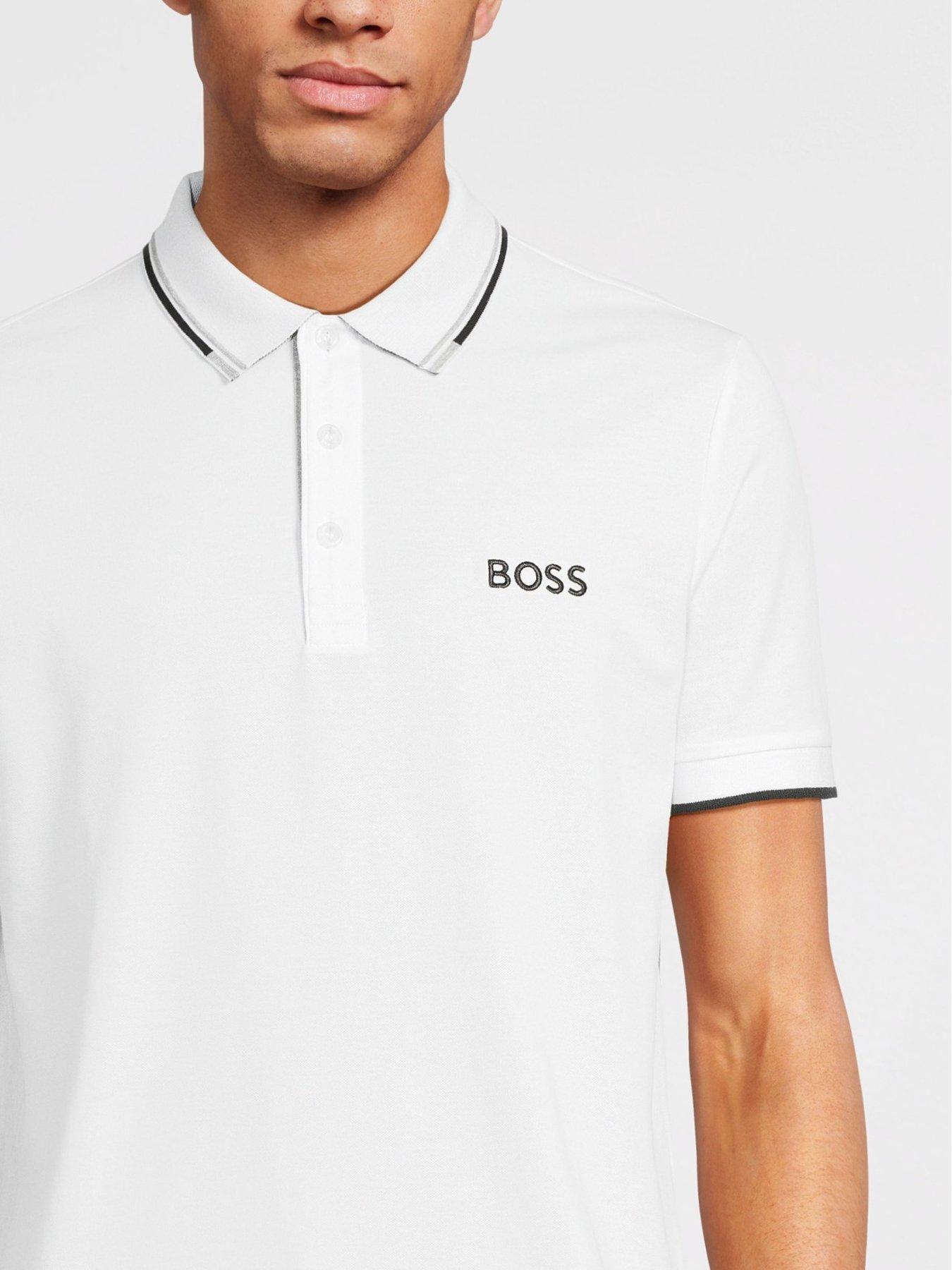  image of boss-paddy-pro-logo-polo-shirt-white