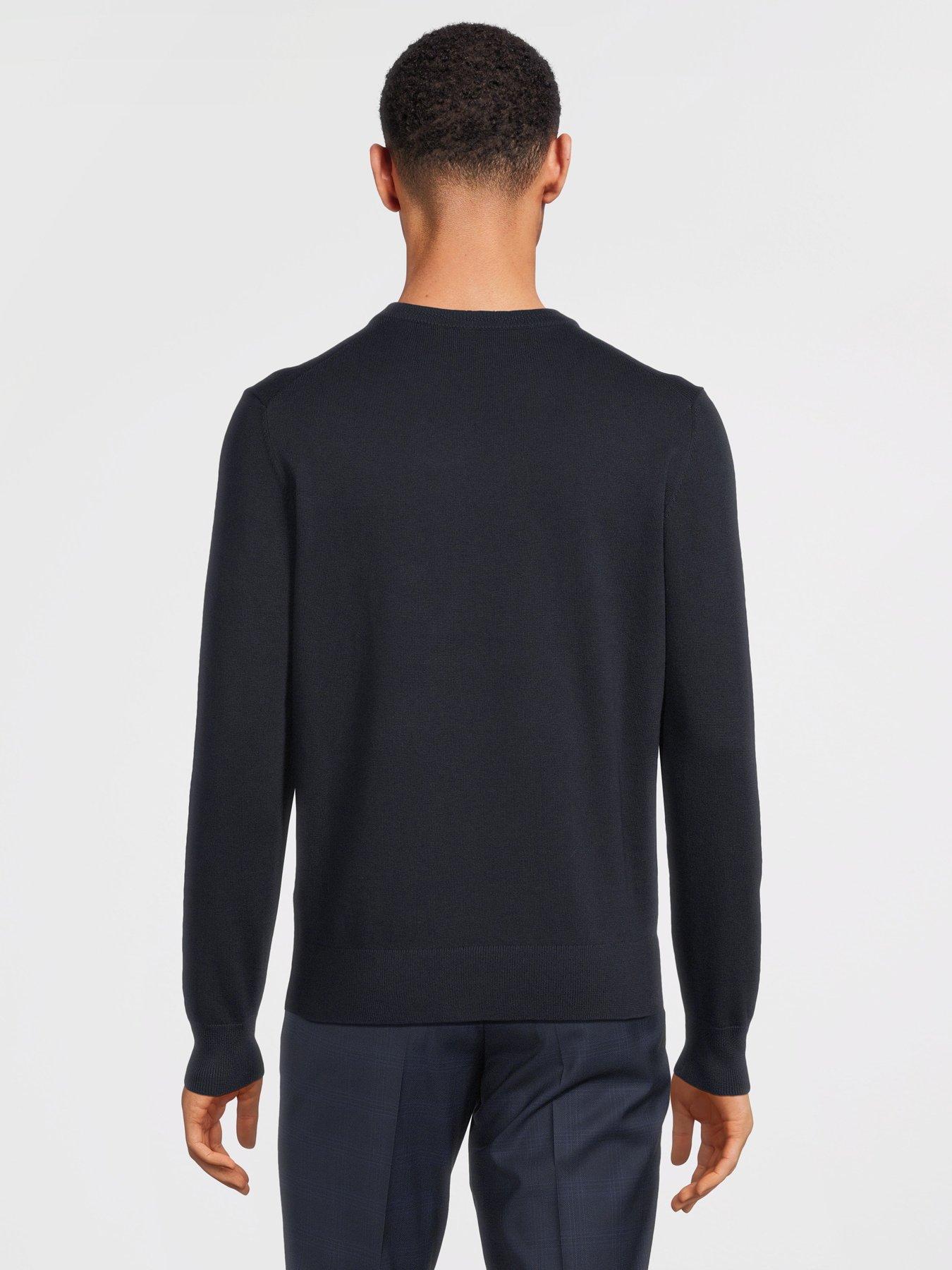  image of boss-kanovano-crew-neck-jumper-dark-blue