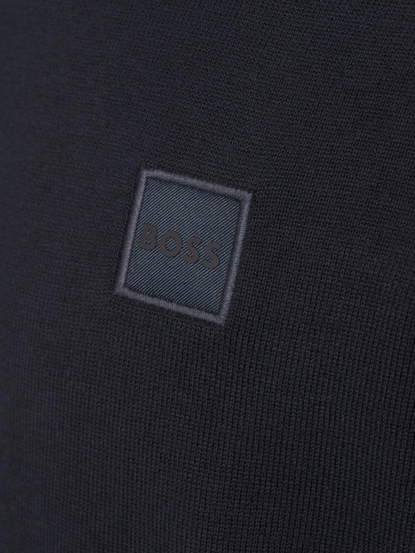  image of boss-kanovano-crew-neck-jumper-dark-blue