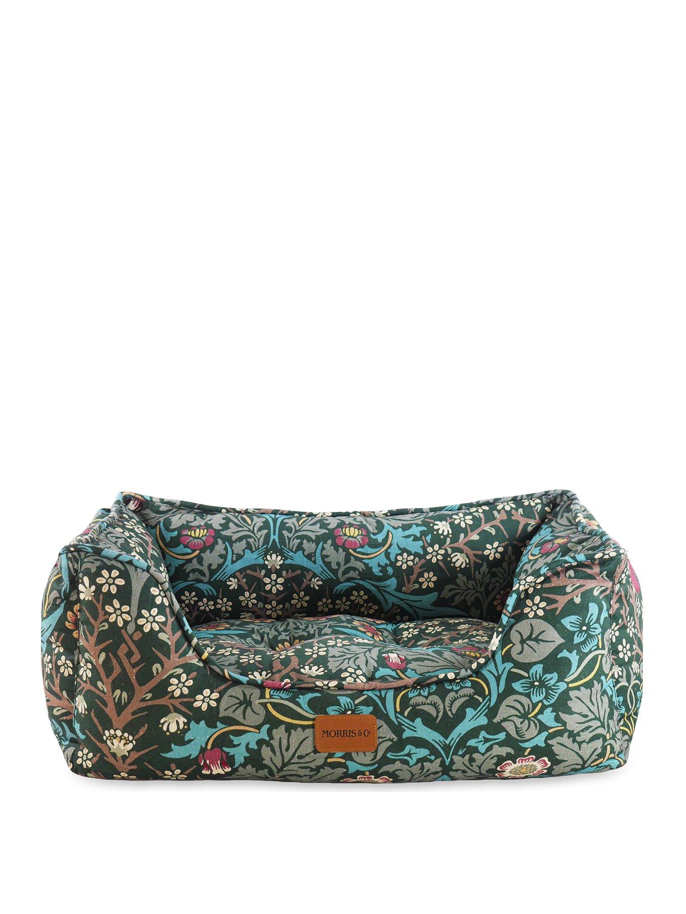  image of morris-co-blackthorn-print-square-bed-m