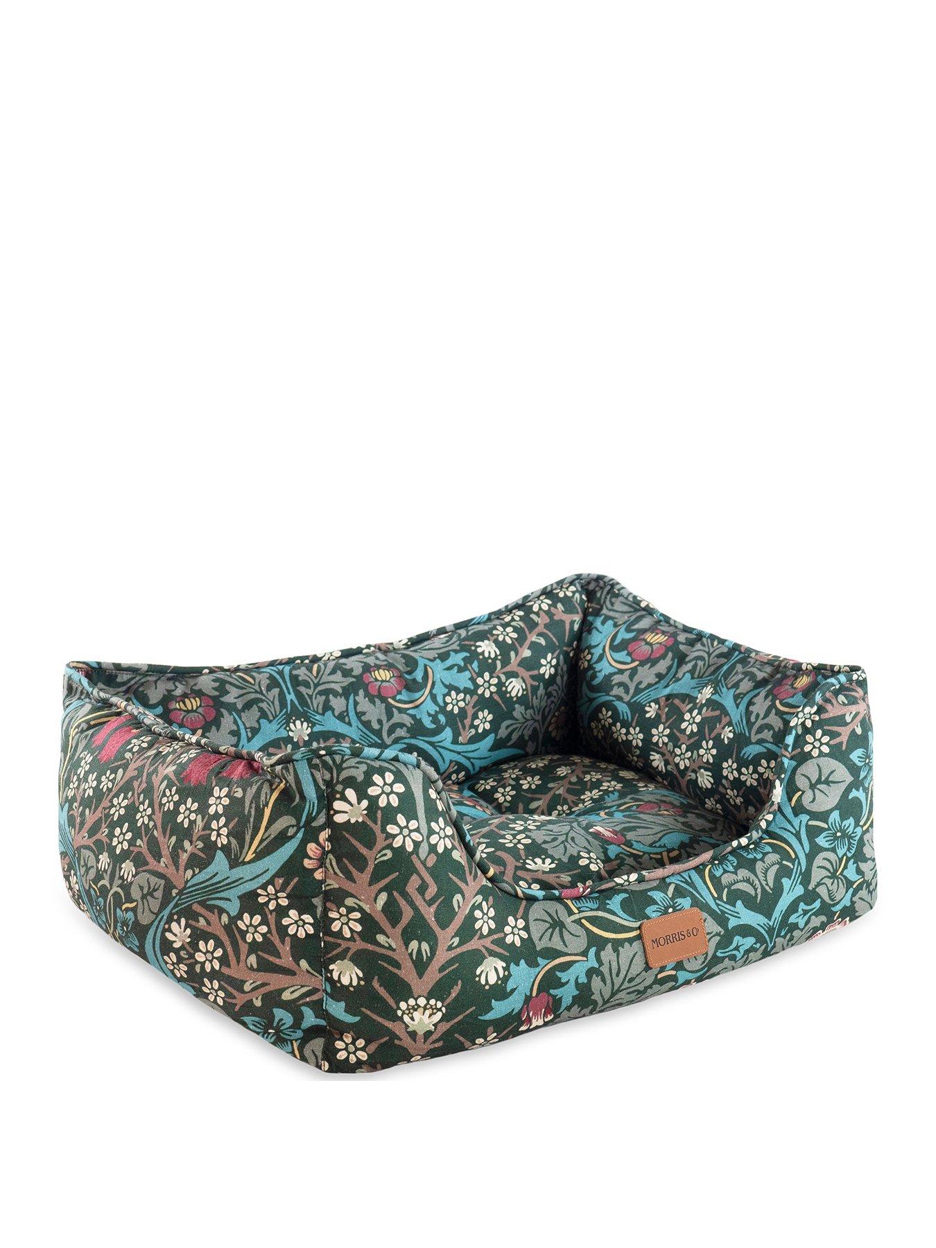  image of morris-co-blackthorn-print-square-bed-m