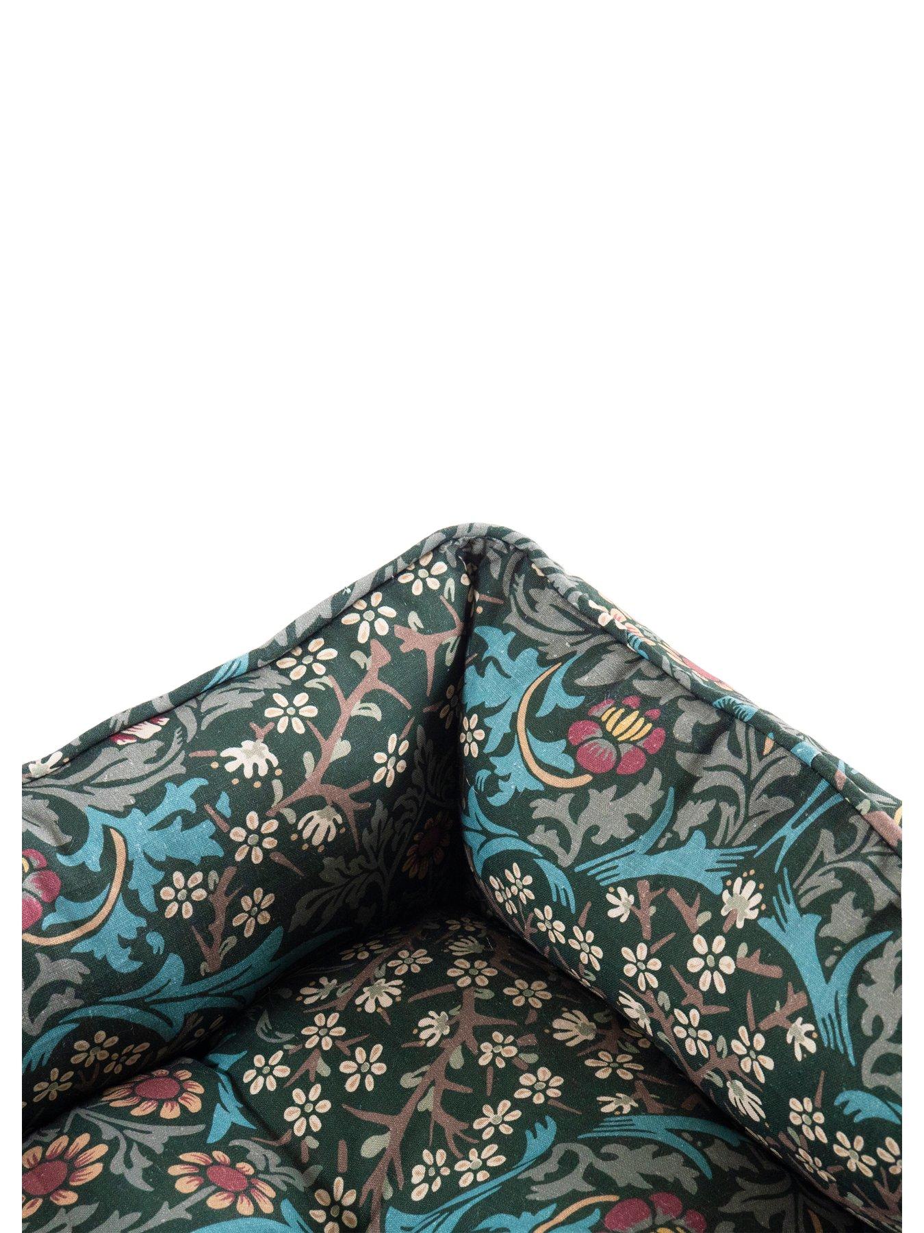  image of morris-co-blackthorn-print-square-bed-m