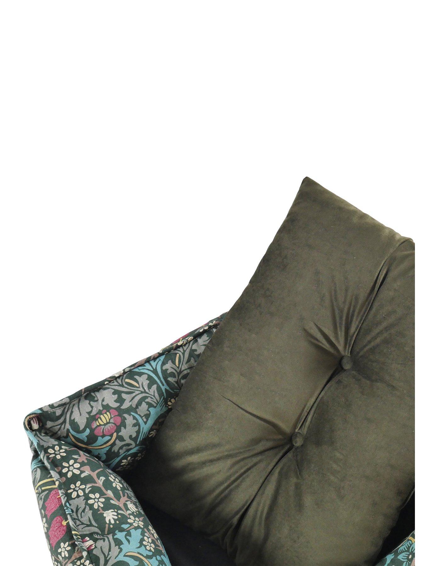  image of morris-co-blackthorn-print-square-bed-m