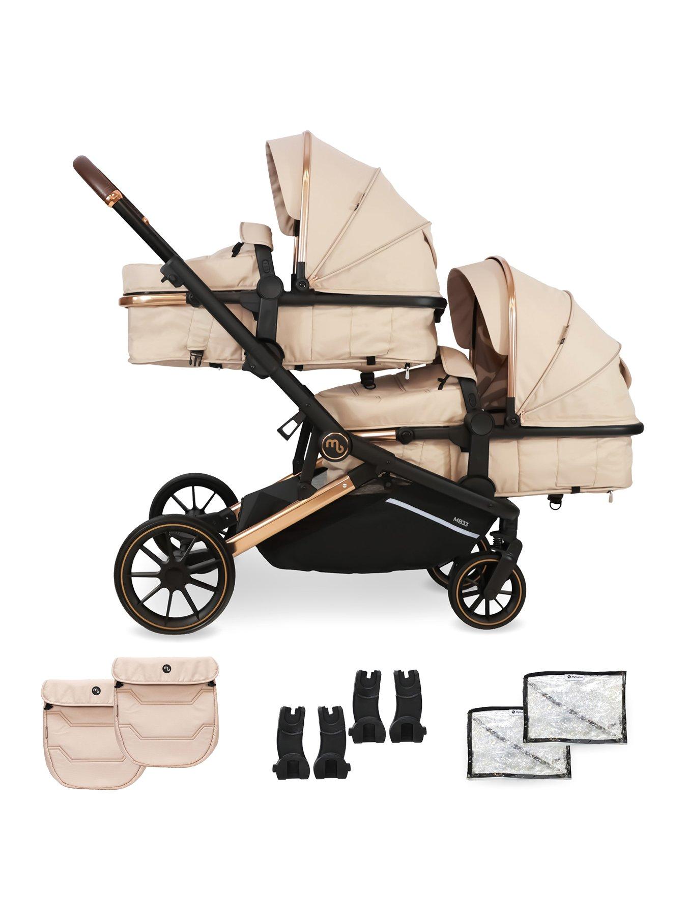  image of my-babiie-mb33-tandem-pushchair-giraffe