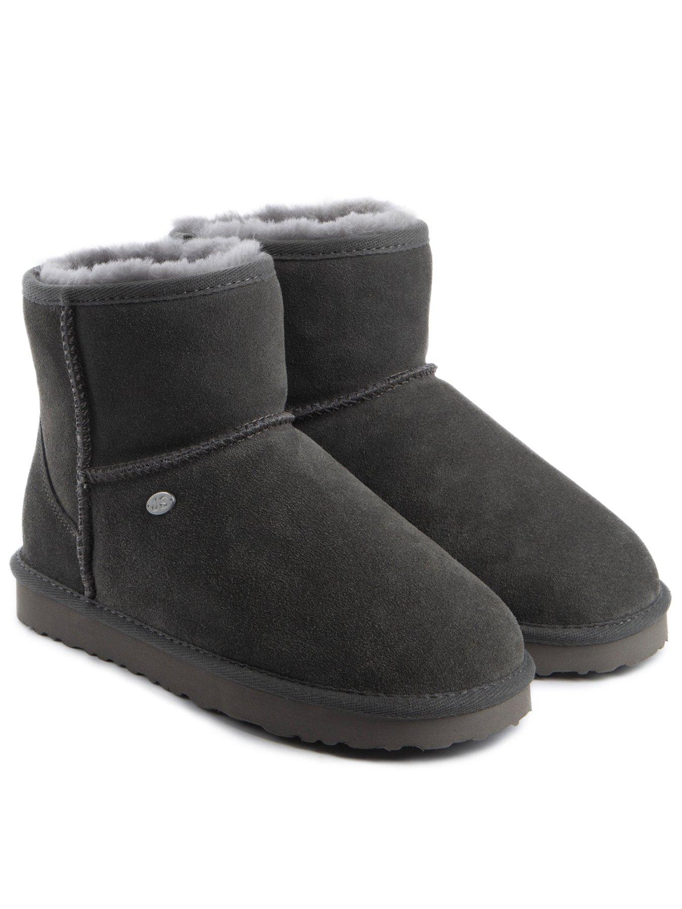 undefined Mini Classic Ladies Ankle Length Sheepskin Boots - Grey