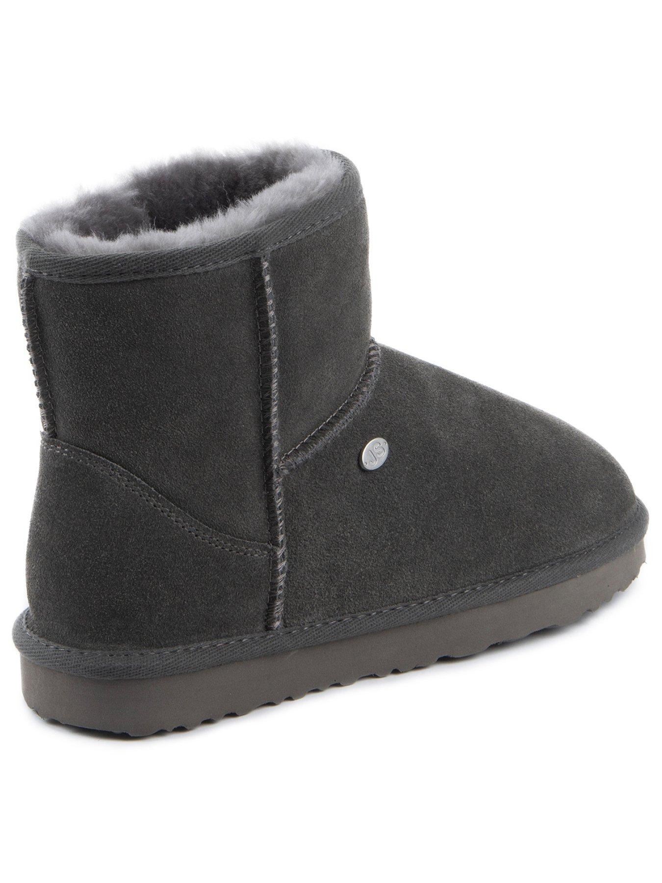  image of just-sheepskin-mini-classic-ladies-ankle-length-sheepskin-boots-grey
