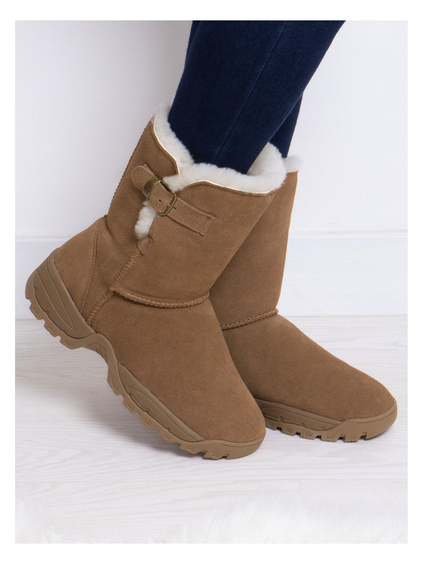 Suede Sheepskin Boots Amazon Just Sheepskin Berkshire Ladies Mid