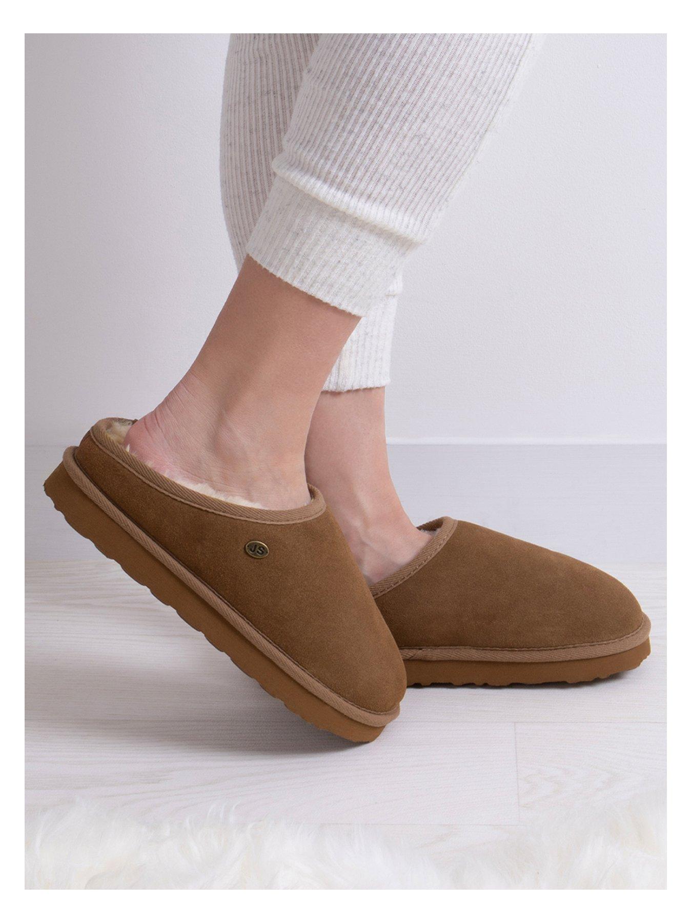 Sheepskin sales clog slippers