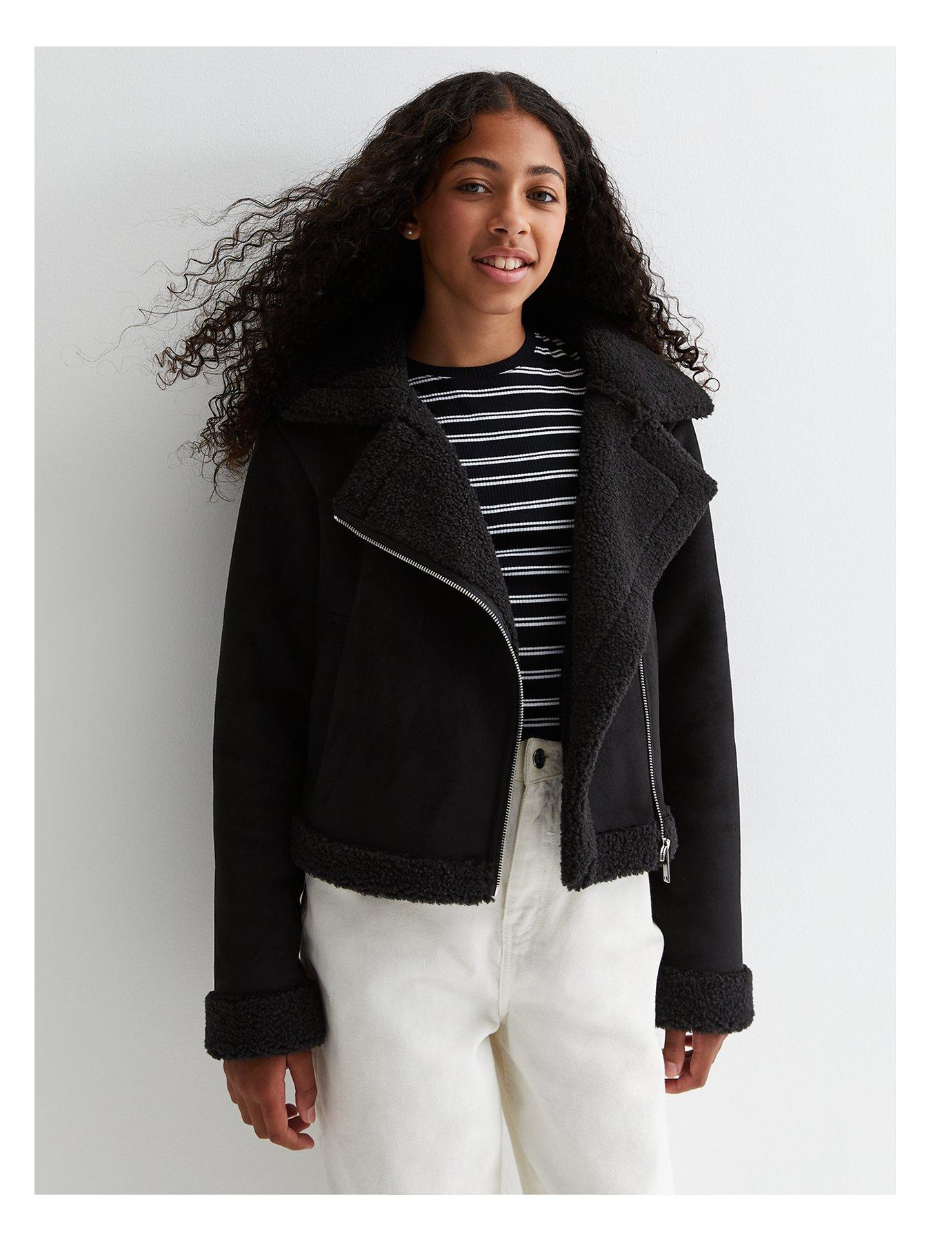 Girls aviator shop jacket