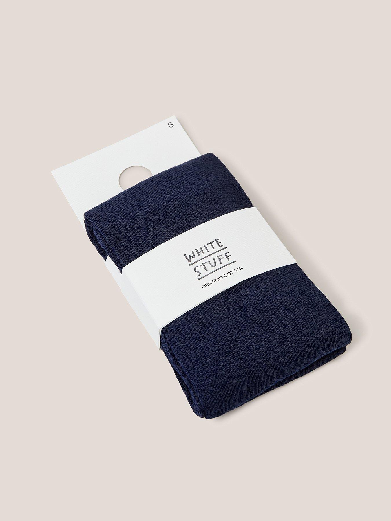  image of white-stuff-patty-plain-tights-navy