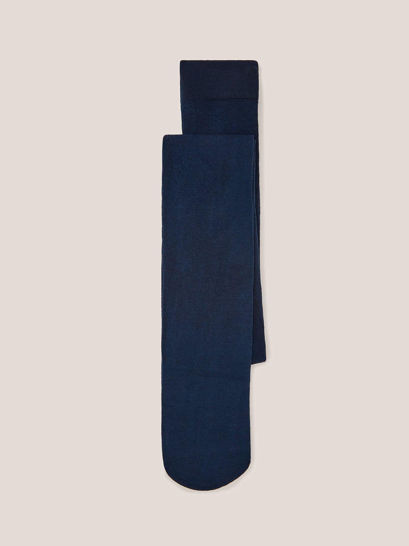  image of white-stuff-patty-plain-tights-navy