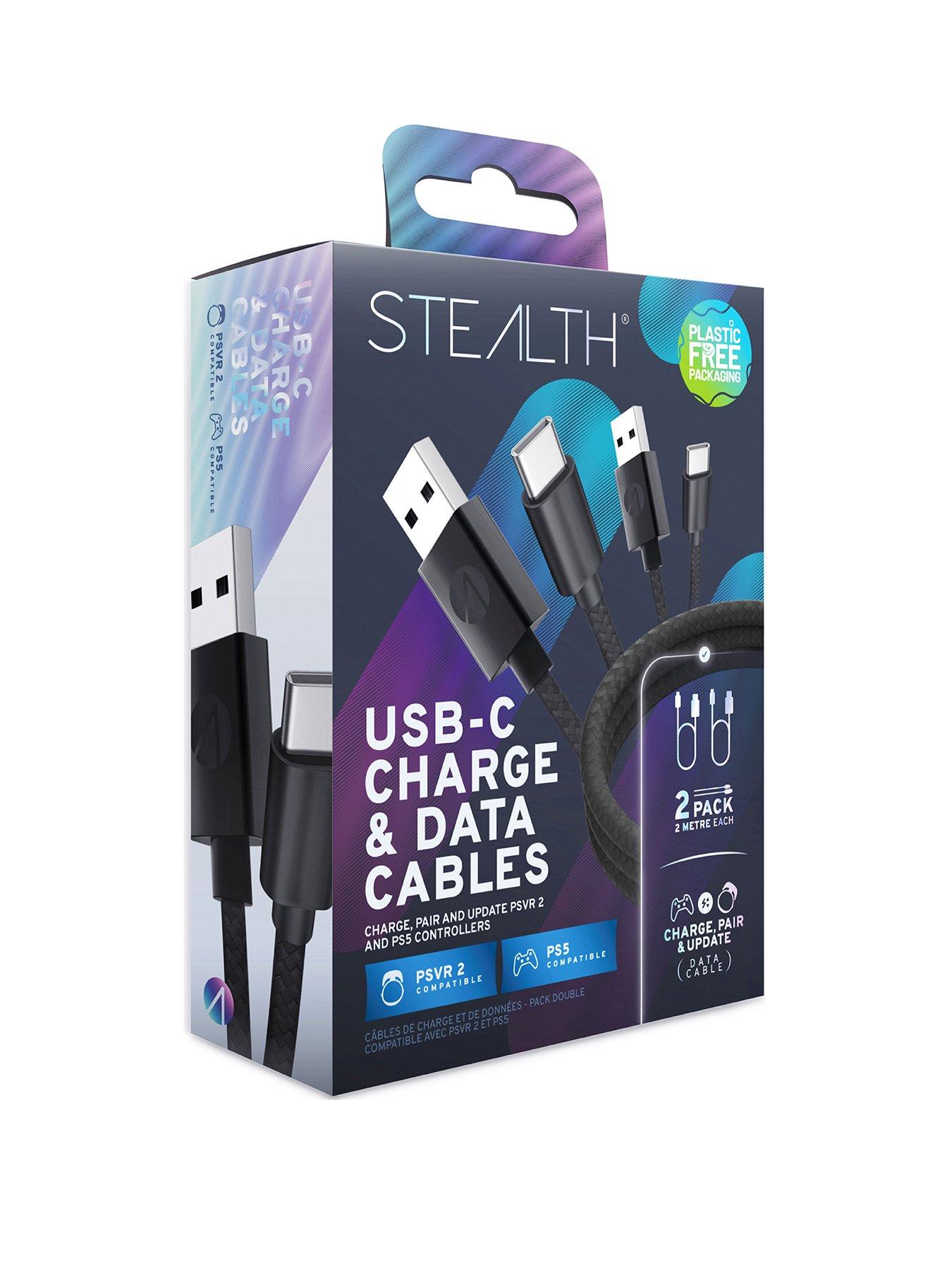 Image 2 of 7 of Stealth USB-C Charge and &amp; Data Cables - Twin Pack for PSVR2 &amp; PS5