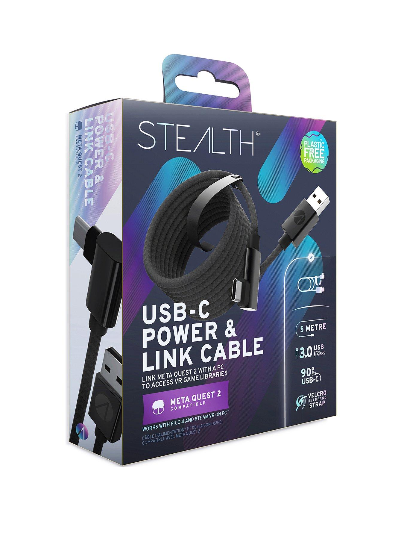 Image 2 of 7 of Stealth USB-C Power* &amp; Link Cable for Meta Quest 2&nbsp;- 5m