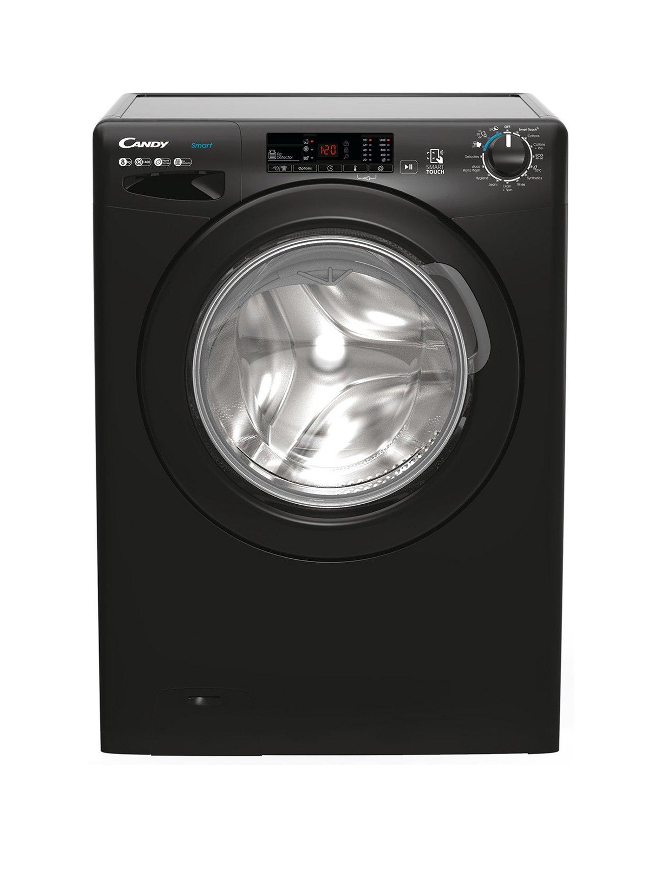 Candy CS148TWBB4/1-80 8kg Load, 1400 Spin Washing Machine - Black