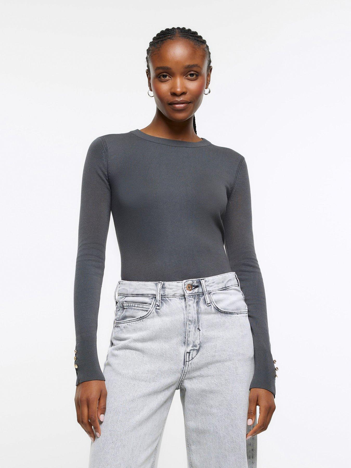 River Island, Tops, Mesh Jersey Crop Top