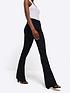  image of river-island-coated-bootcut-flared-jeans-black