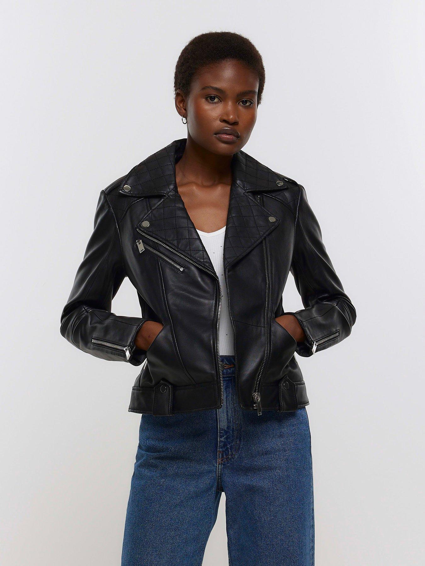 River Island Leather Biker littlewoods