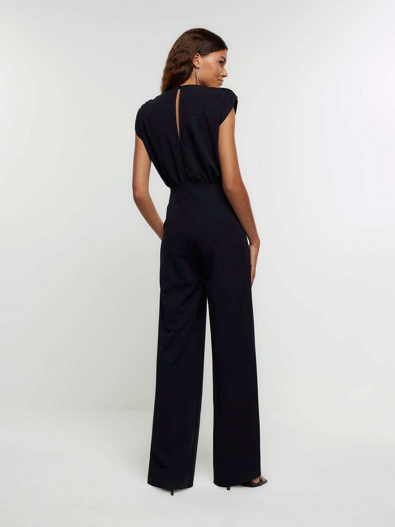 River island 2024 black jumpsuit