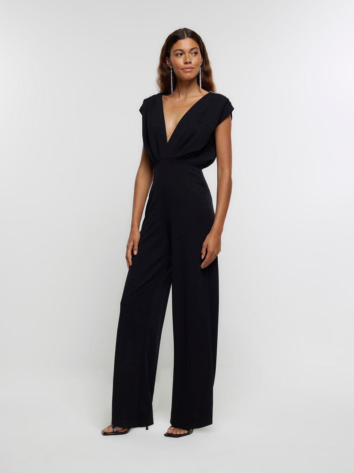River island embellished playsuit online