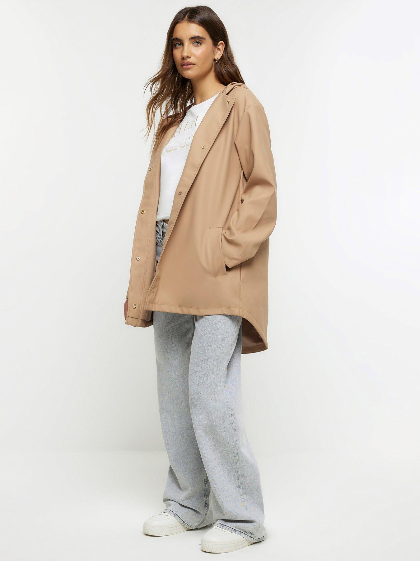Hooded Rain Mac Brown
