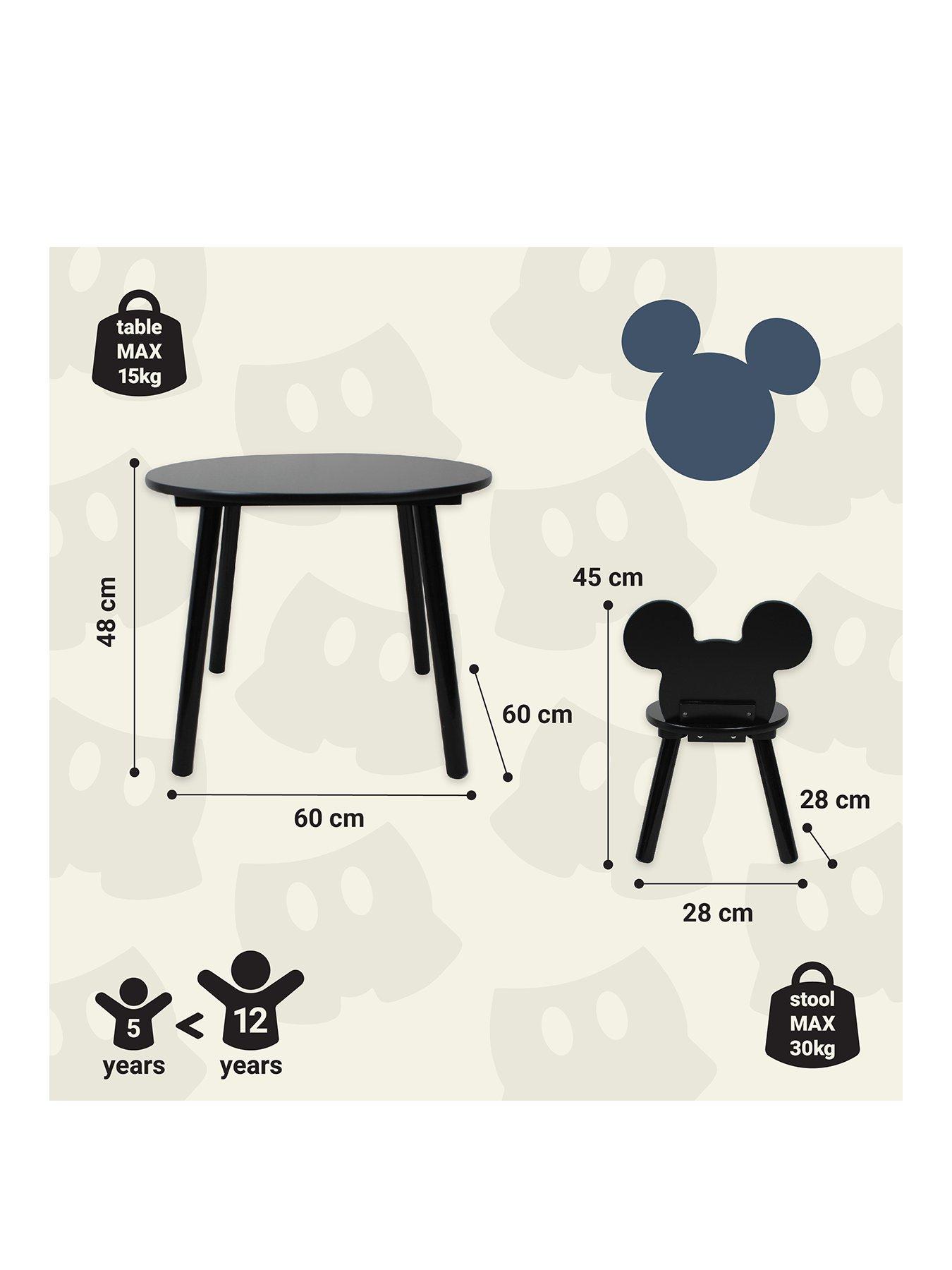  image of mickey-mouse-toddler-table-and-2-chair-setnbsp--black
