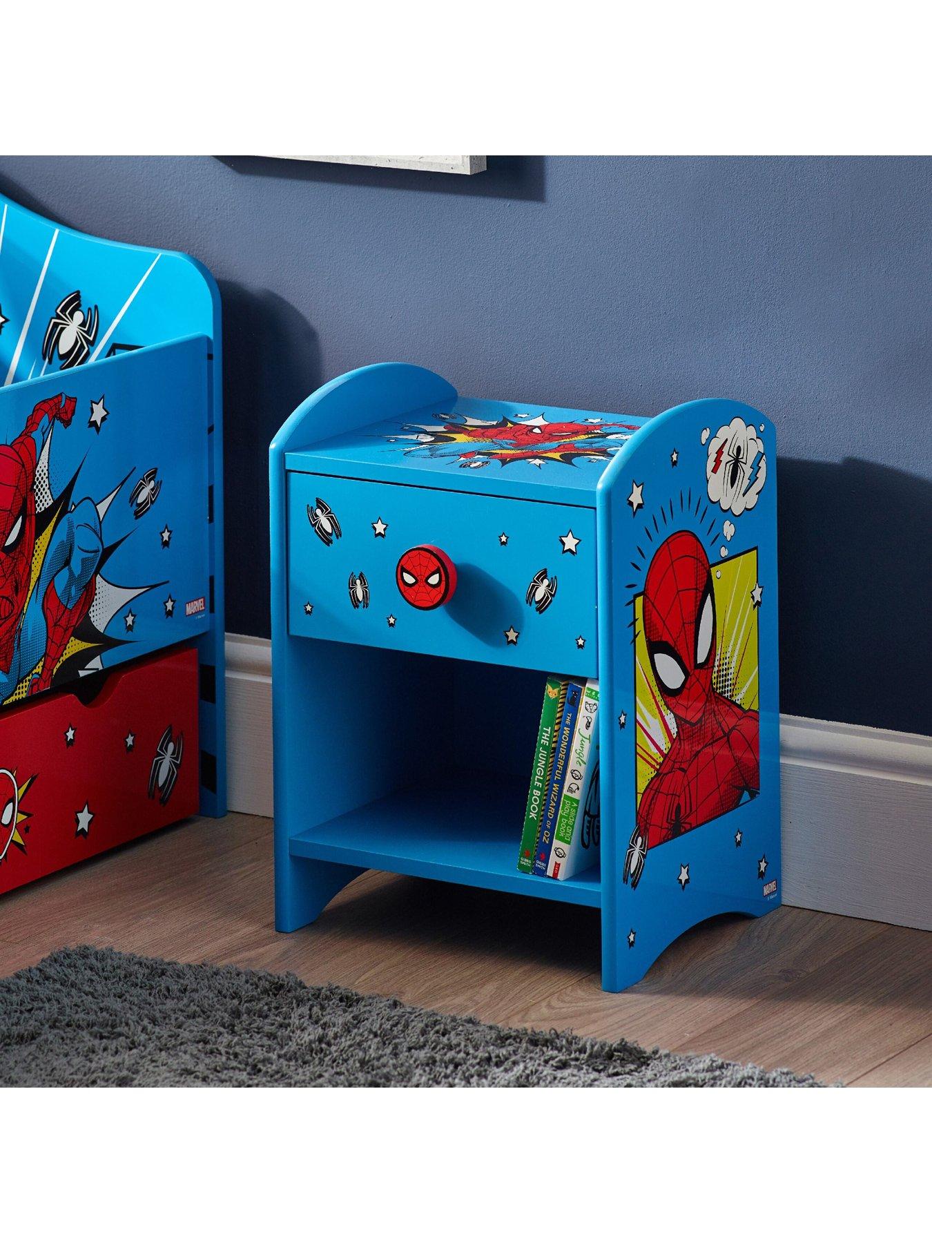 Image 1 of 6 of Spiderman Marvel Spider-Man Kids Bedside Table - Blue