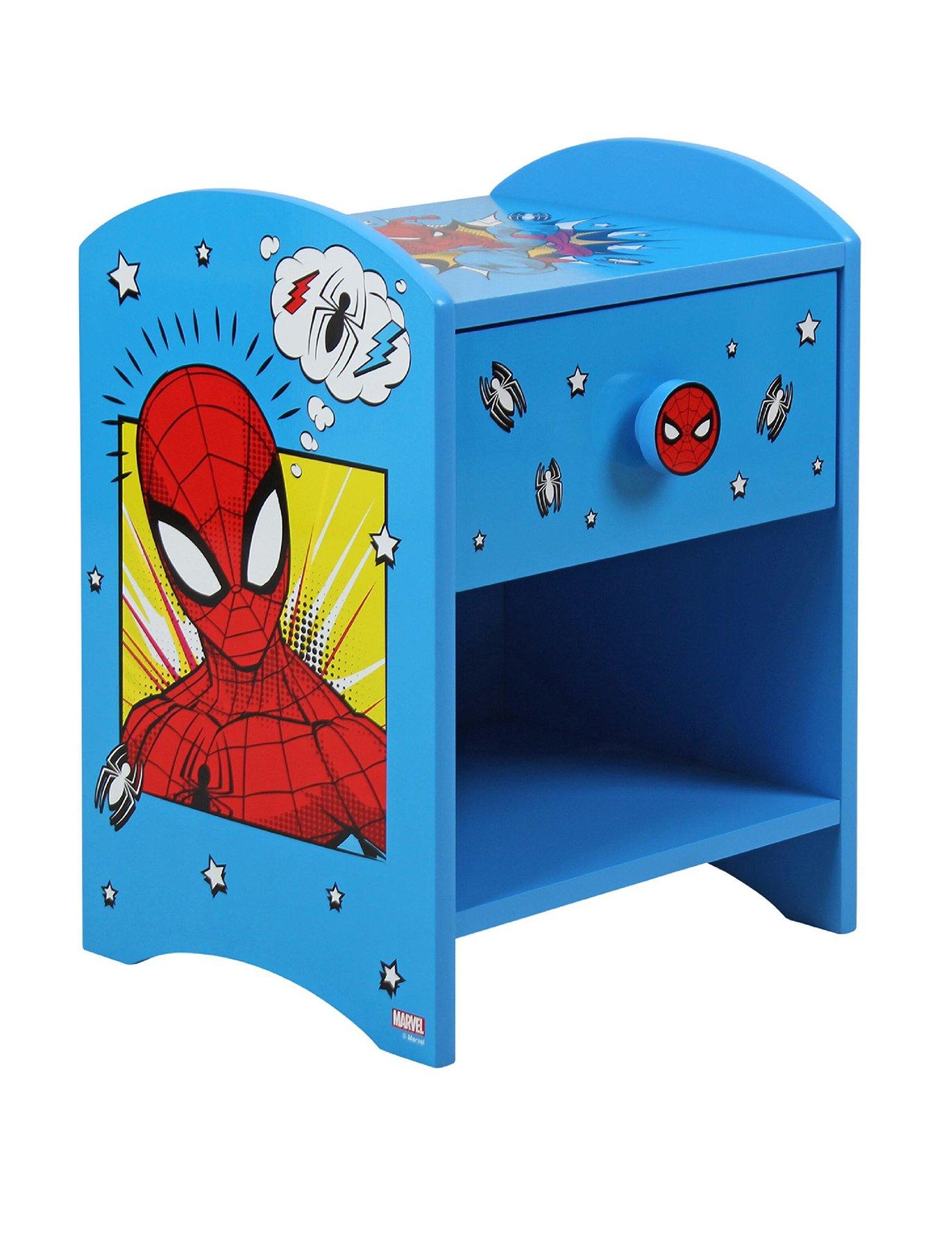 Image 2 of 6 of Spiderman Marvel Spider-Man Kids Bedside Table - Blue