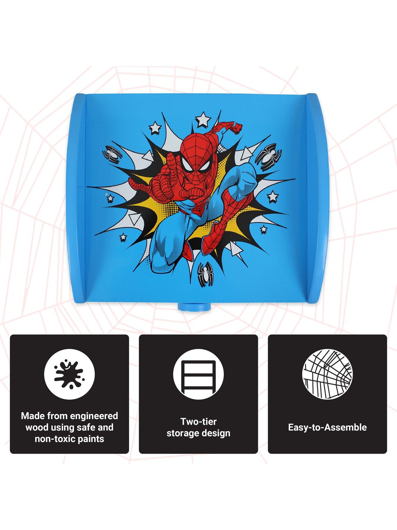 Image 4 of 6 of Spiderman Marvel Spider-Man Kids Bedside Table - Blue