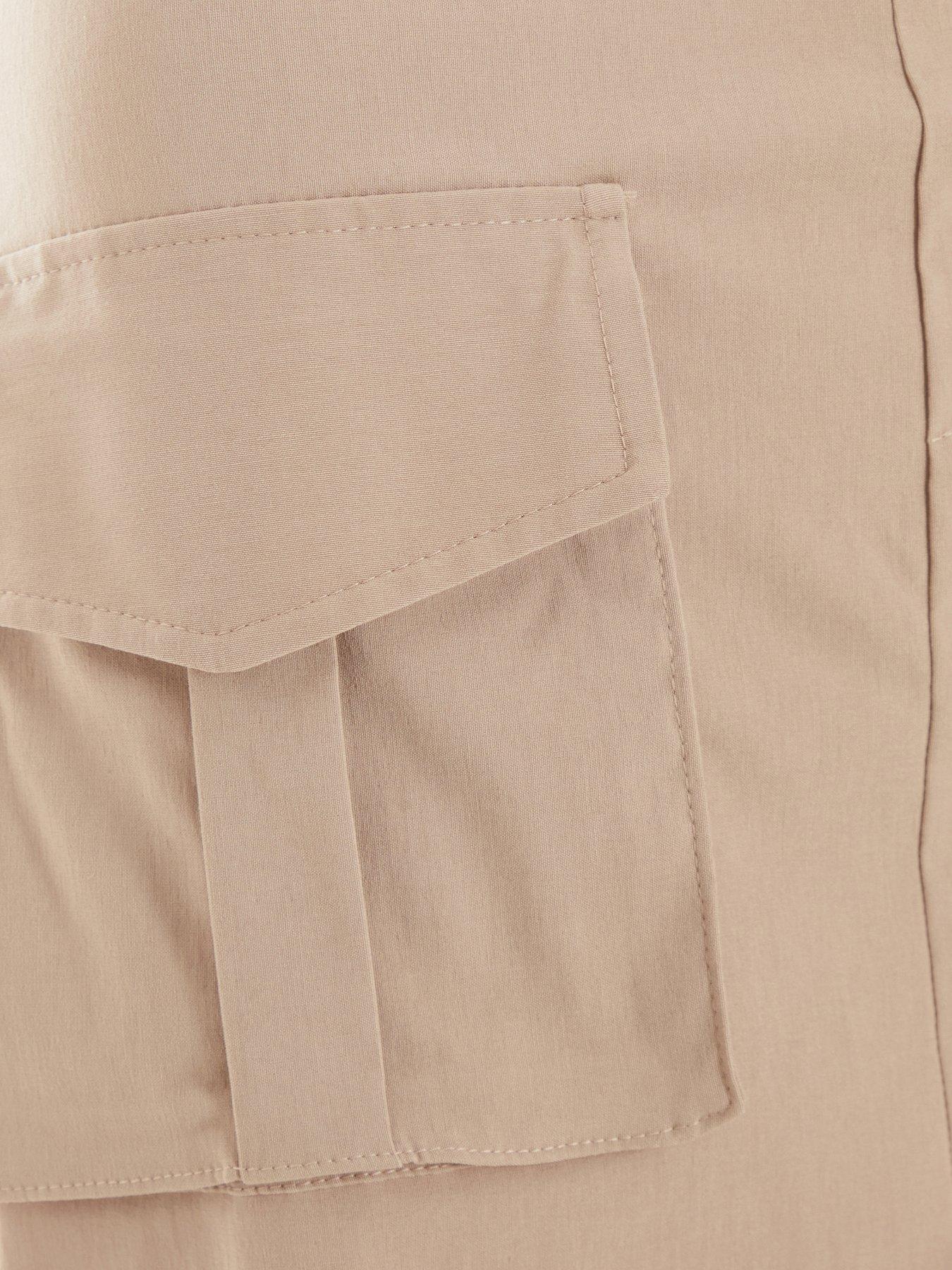  image of quiz-camel-cargo-mini-skirt