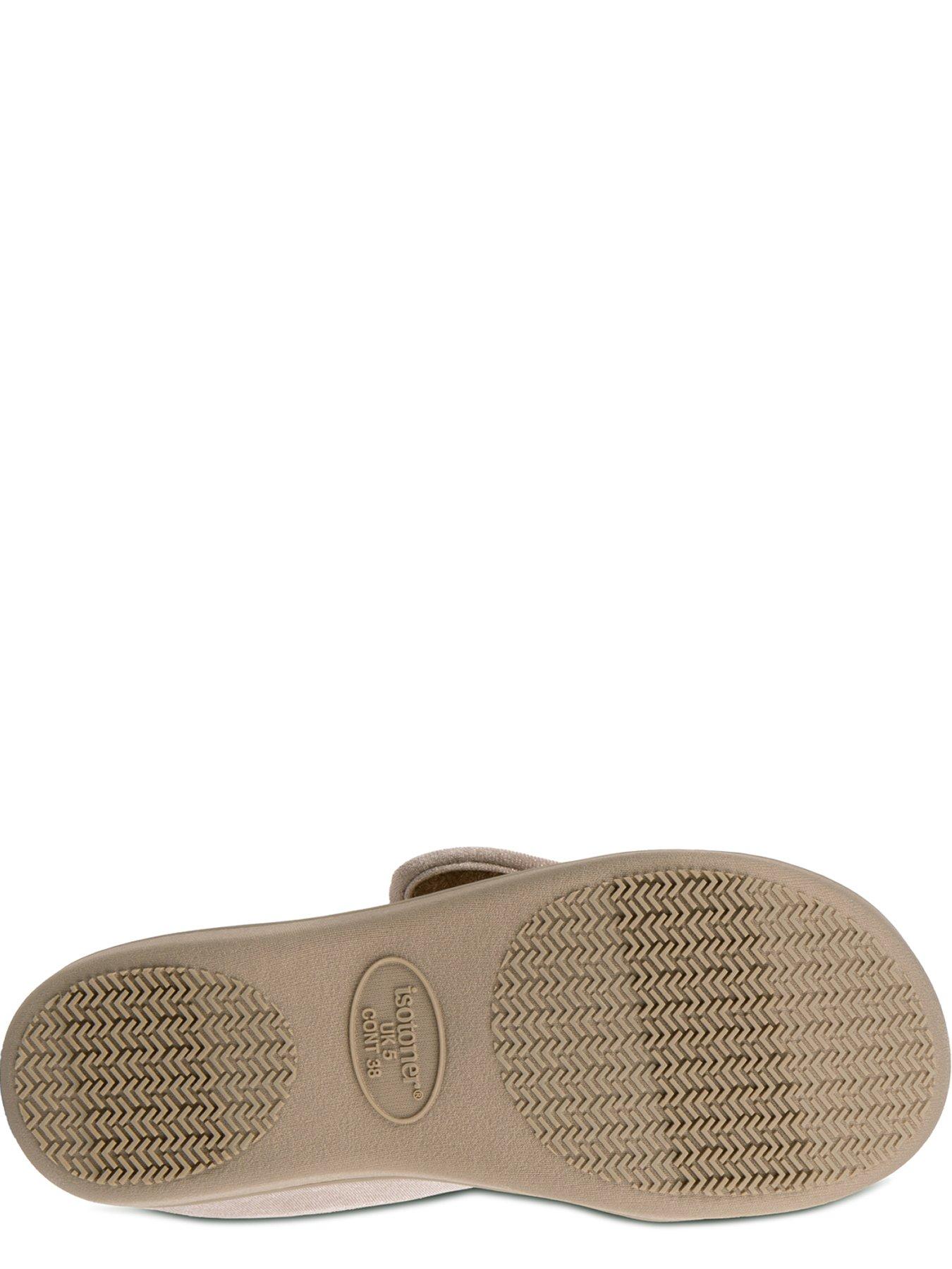  image of totes-sparkle-velour-closed-back-with-velcro-opening-with-ultra-comfort-foam-amp-pillowstep-beige