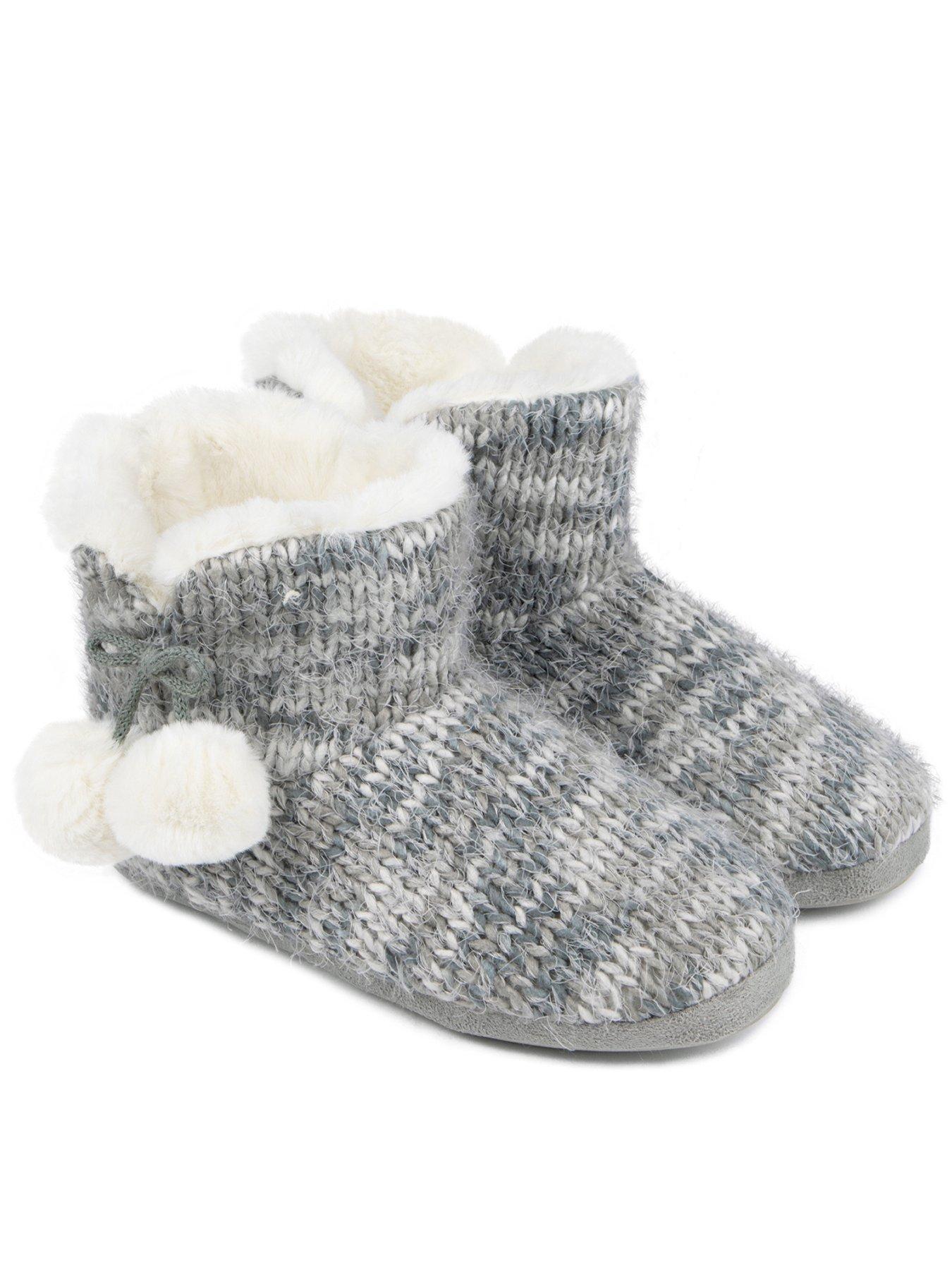 Grey boot slippers outlet womens