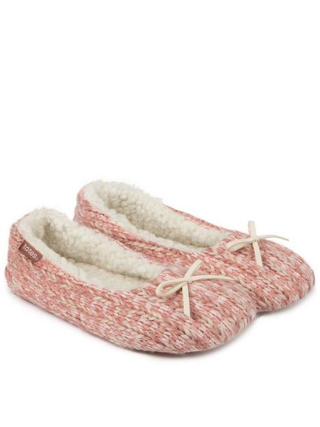 totes-knitted-ballet-slippers-pink
