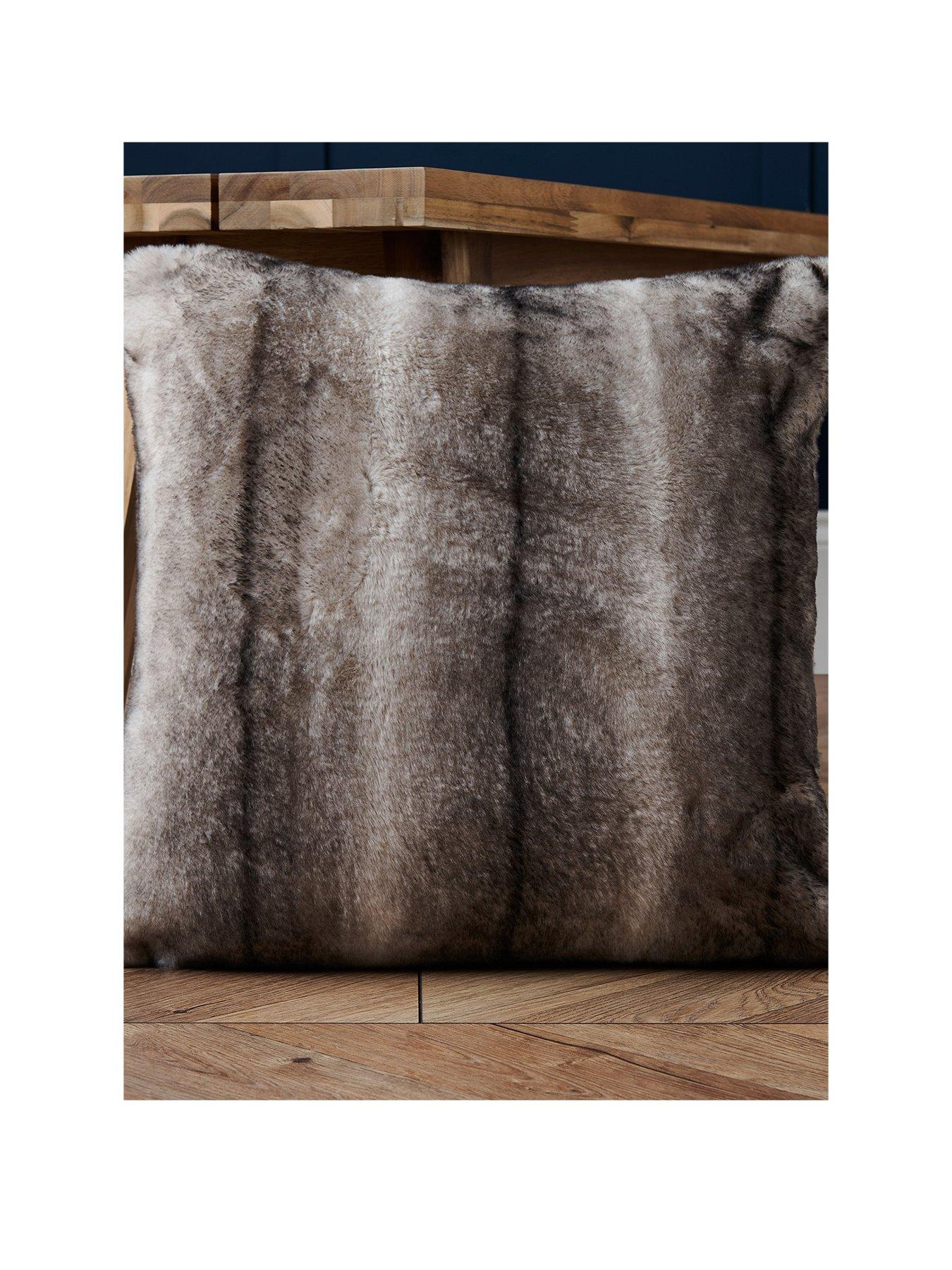 undefined Alaskan Wolf Faux Fur Cushion