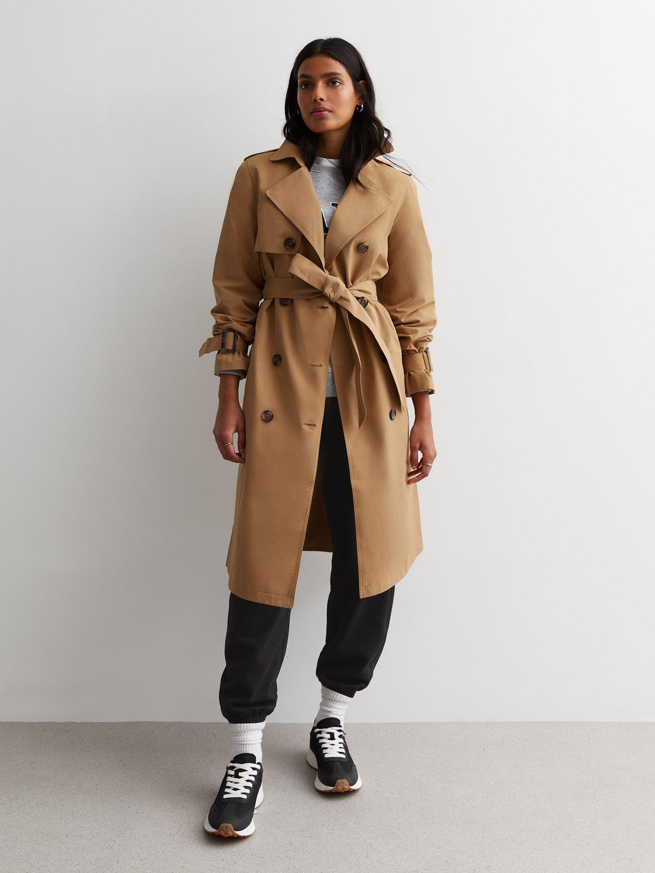 New Look Camel Formal Belted Trench Coat