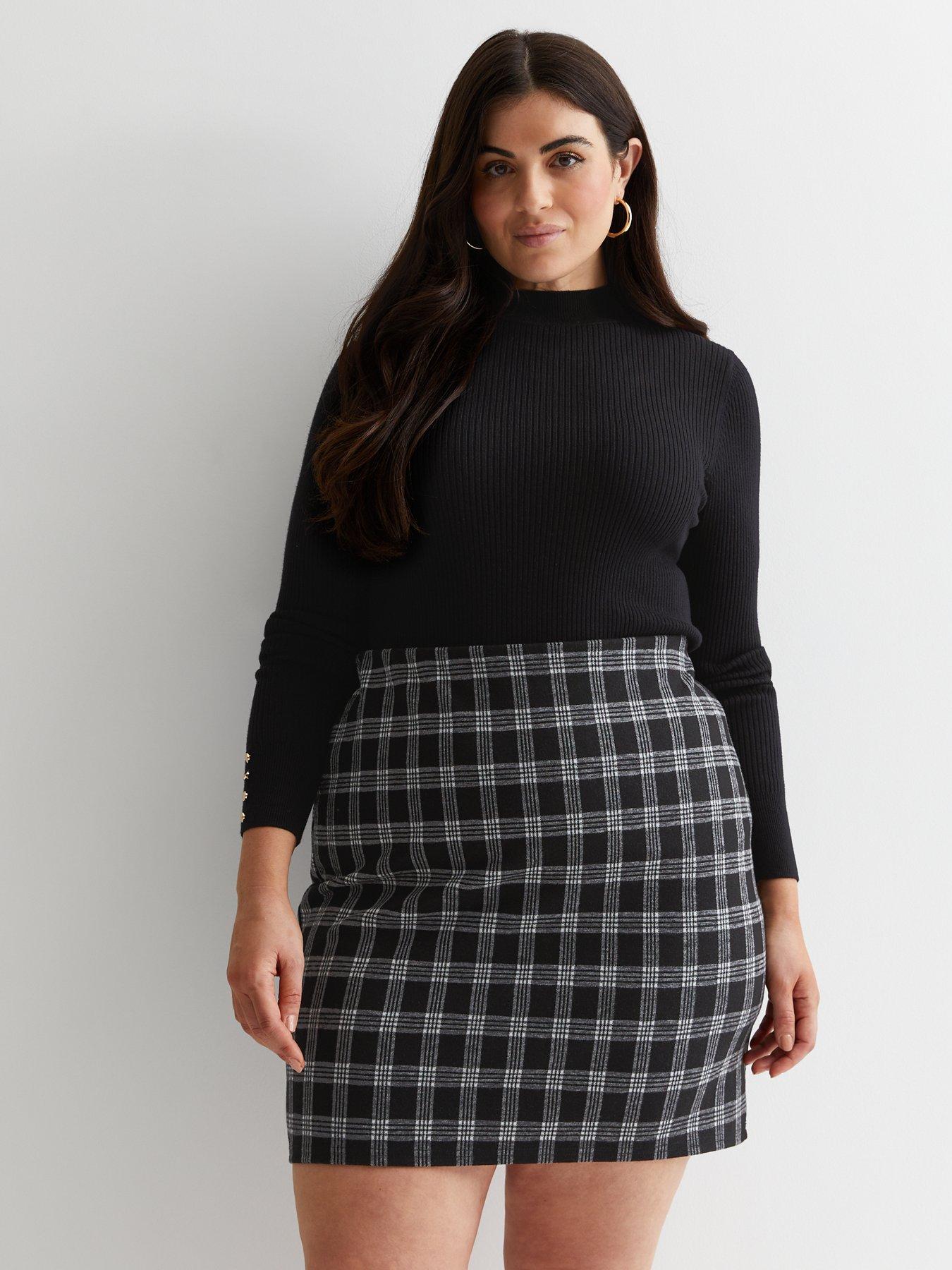 Check mini hotsell pencil skirt