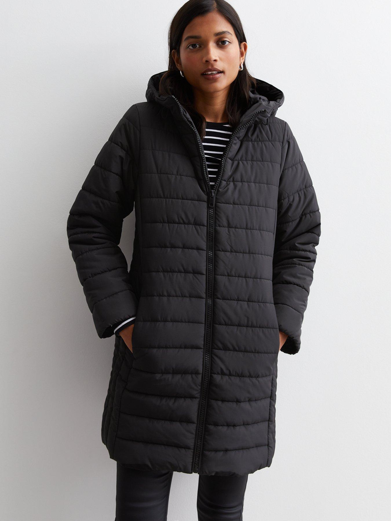 Women's Super Longline Fuji Coat in Black