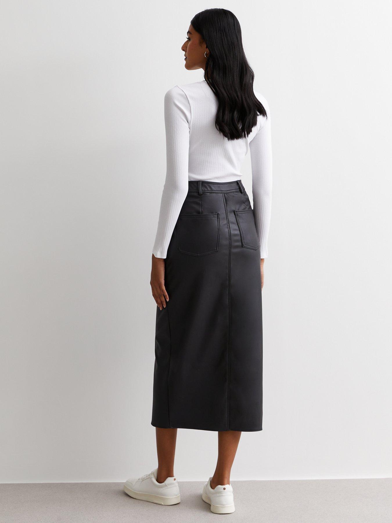 Black leather skirt littlewoods best sale