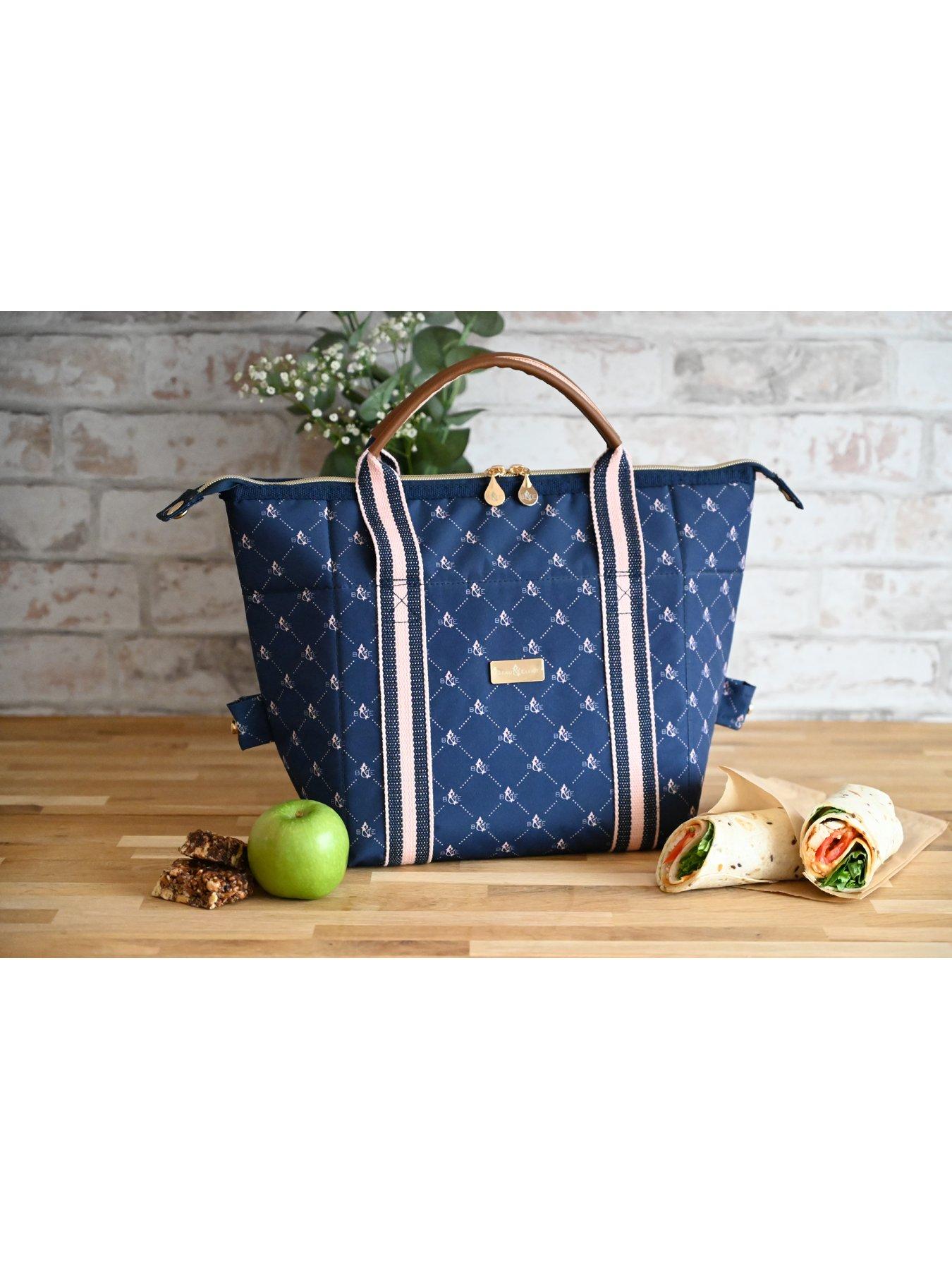  image of beau-elliot-monogram-midnight-convertible-2-in-1-picnic-lunch-bag