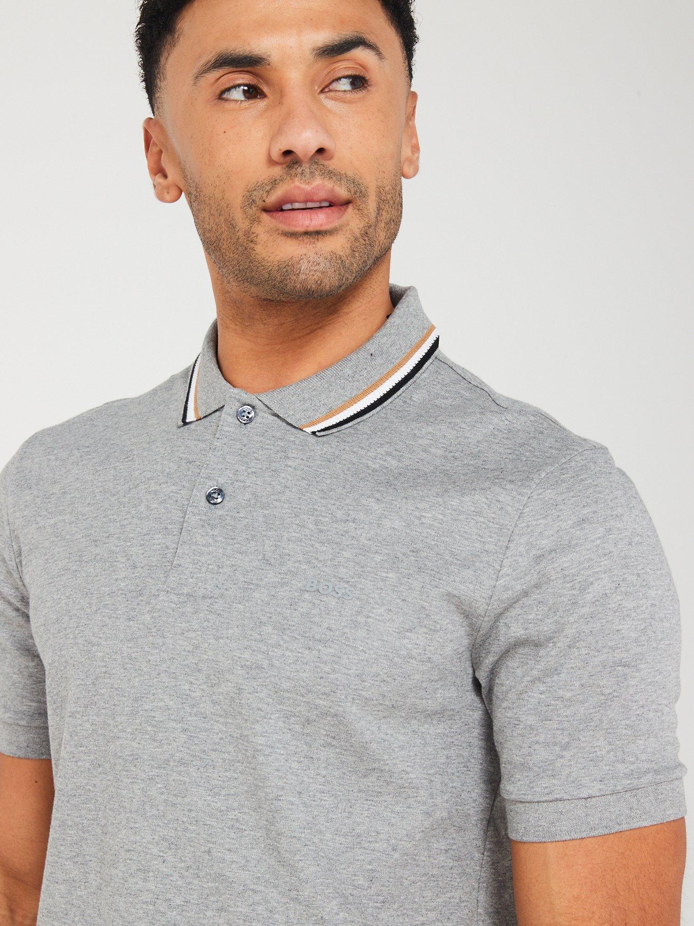 Image 4 of 5 of BOSS Penrose 38 Slim Fit Polo Shirt - Grey
