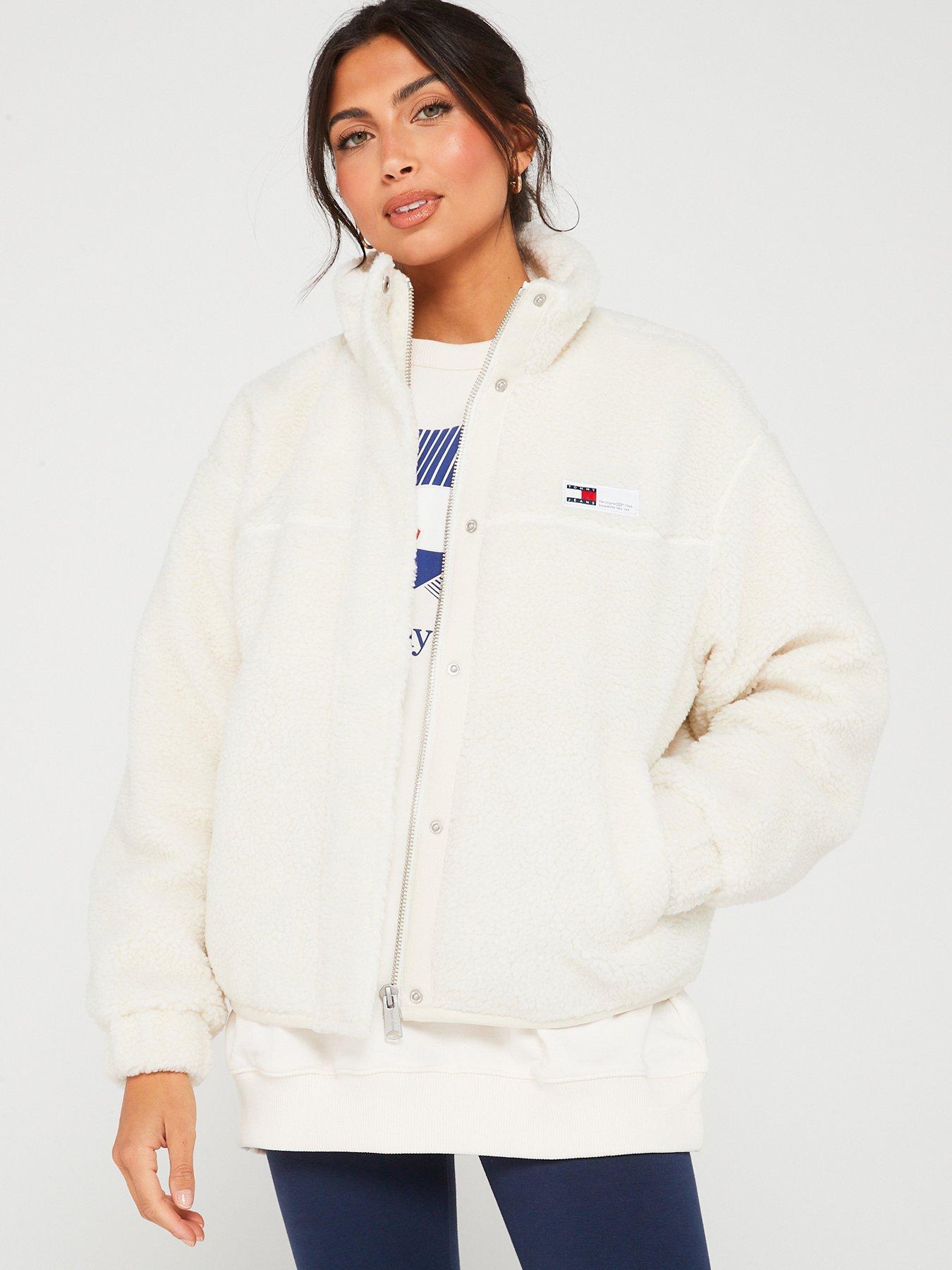 Tommy Jeans Teddy Fleece Jacket - White