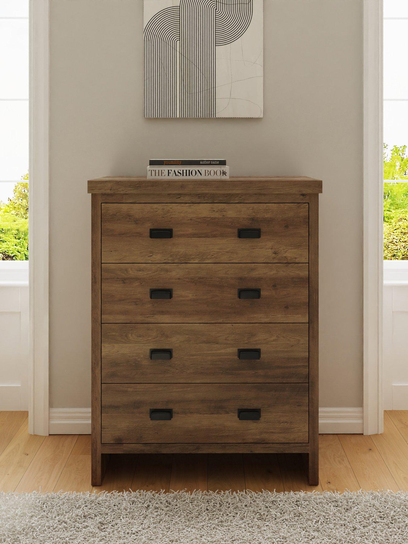 GFW Boston 4 Drawer Chest - Oak