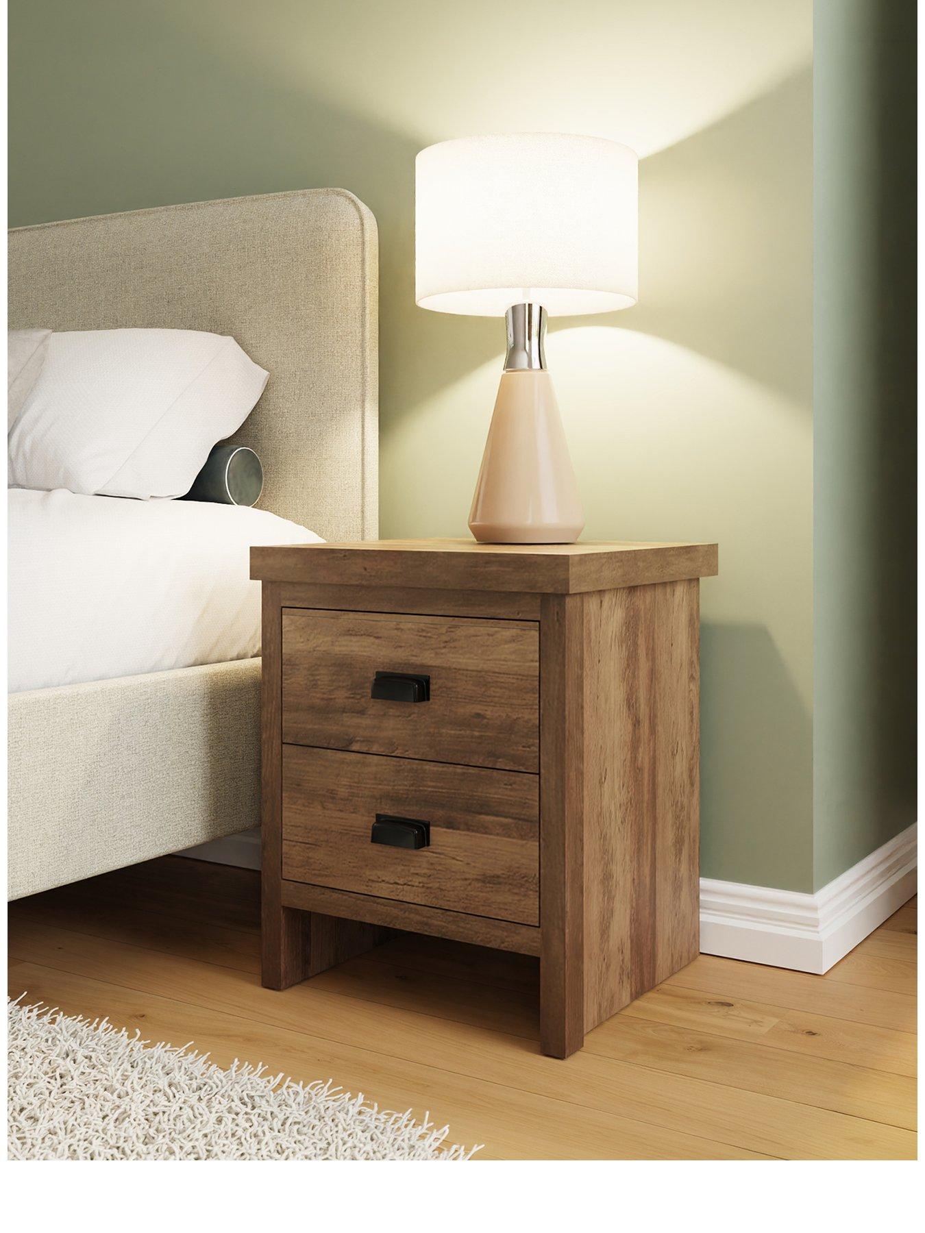 Image 2 of 7 of GFW Boston 2 Drawer Bedside Chest - Oak