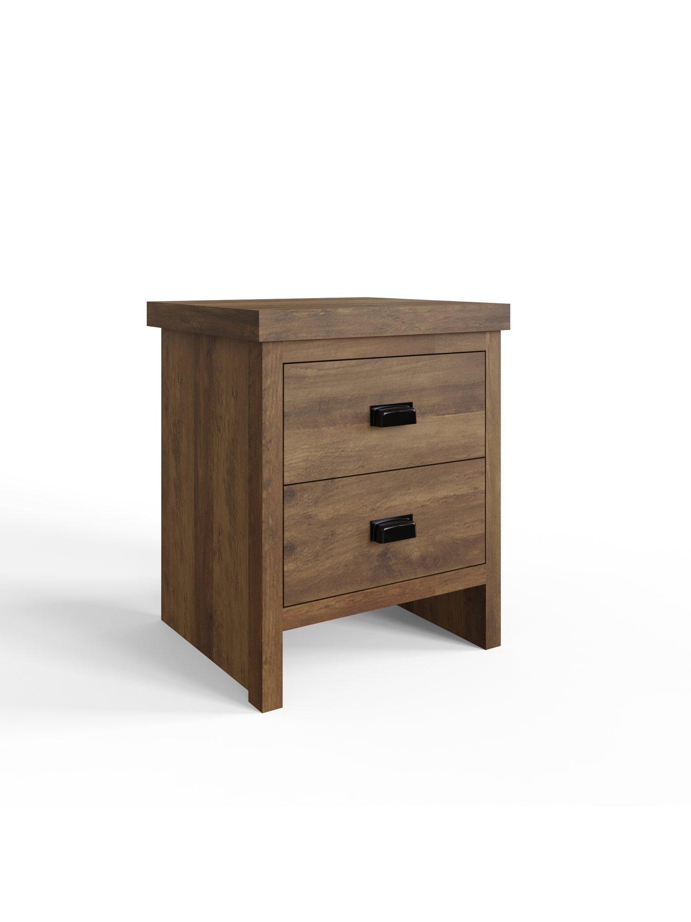 Image 3 of 7 of GFW Boston 2 Drawer Bedside Chest - Oak