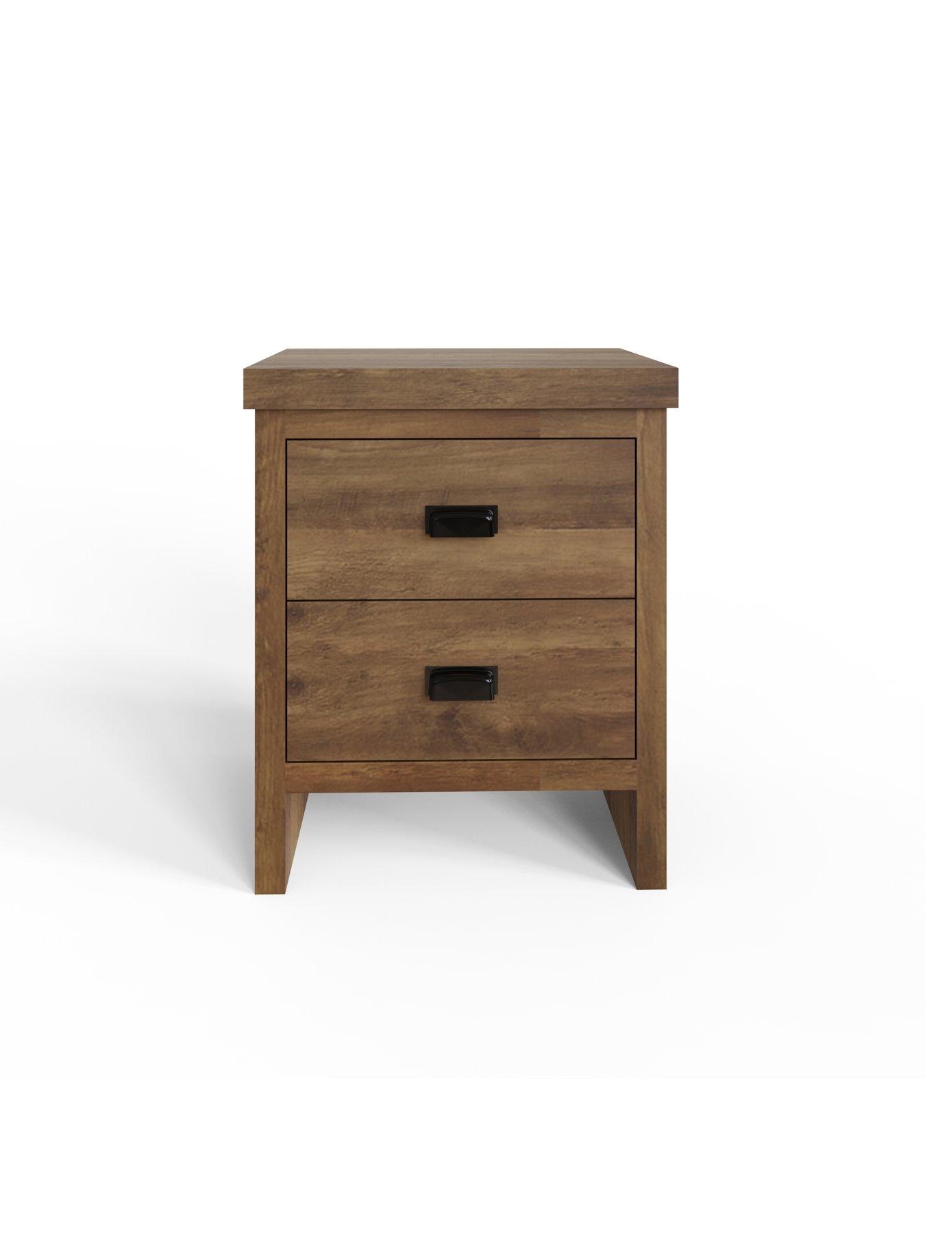 Image 5 of 7 of GFW Boston 2 Drawer Bedside Chest - Oak